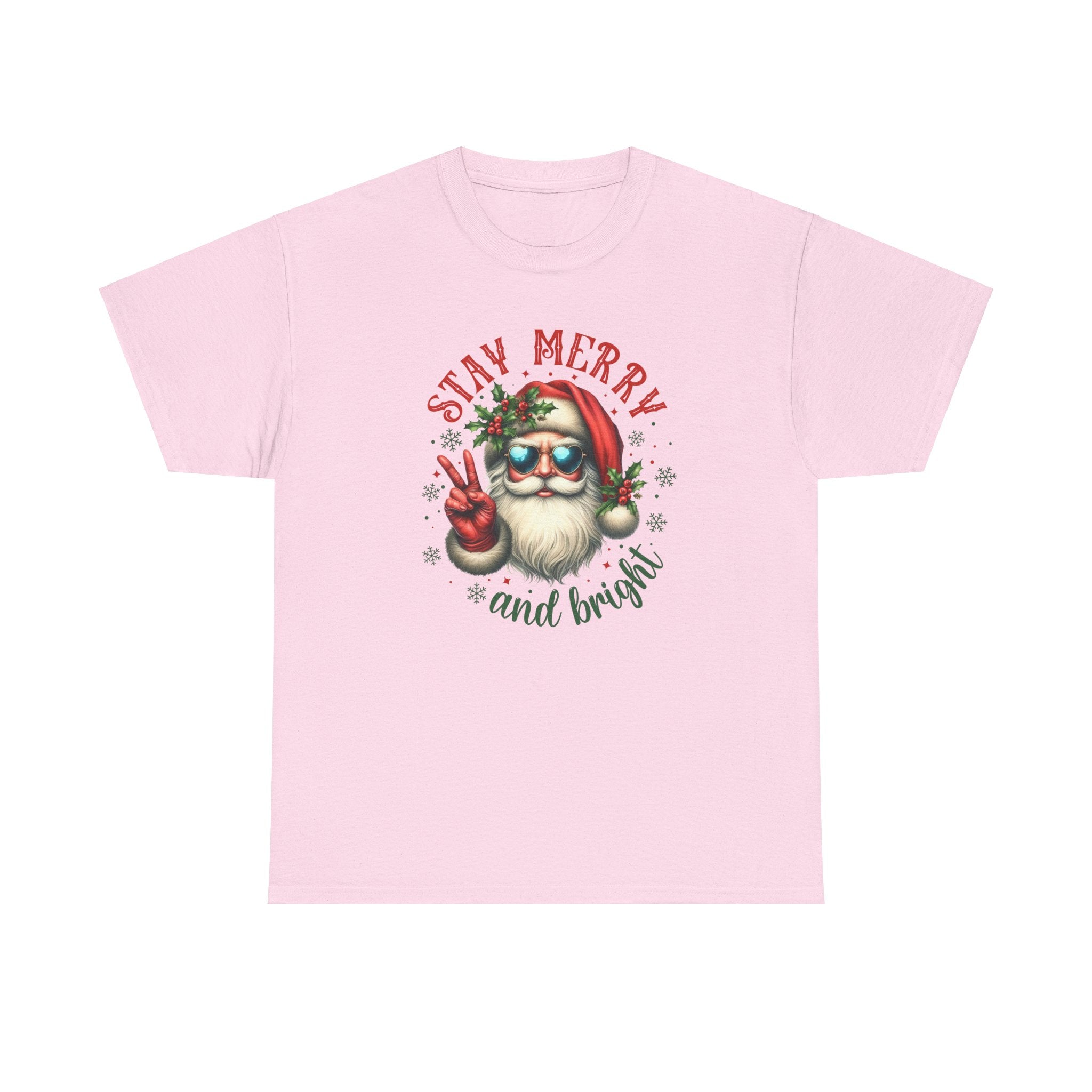 Stay Merry Holiday Heavy Cotton Tee | Fun Christmas Shirt