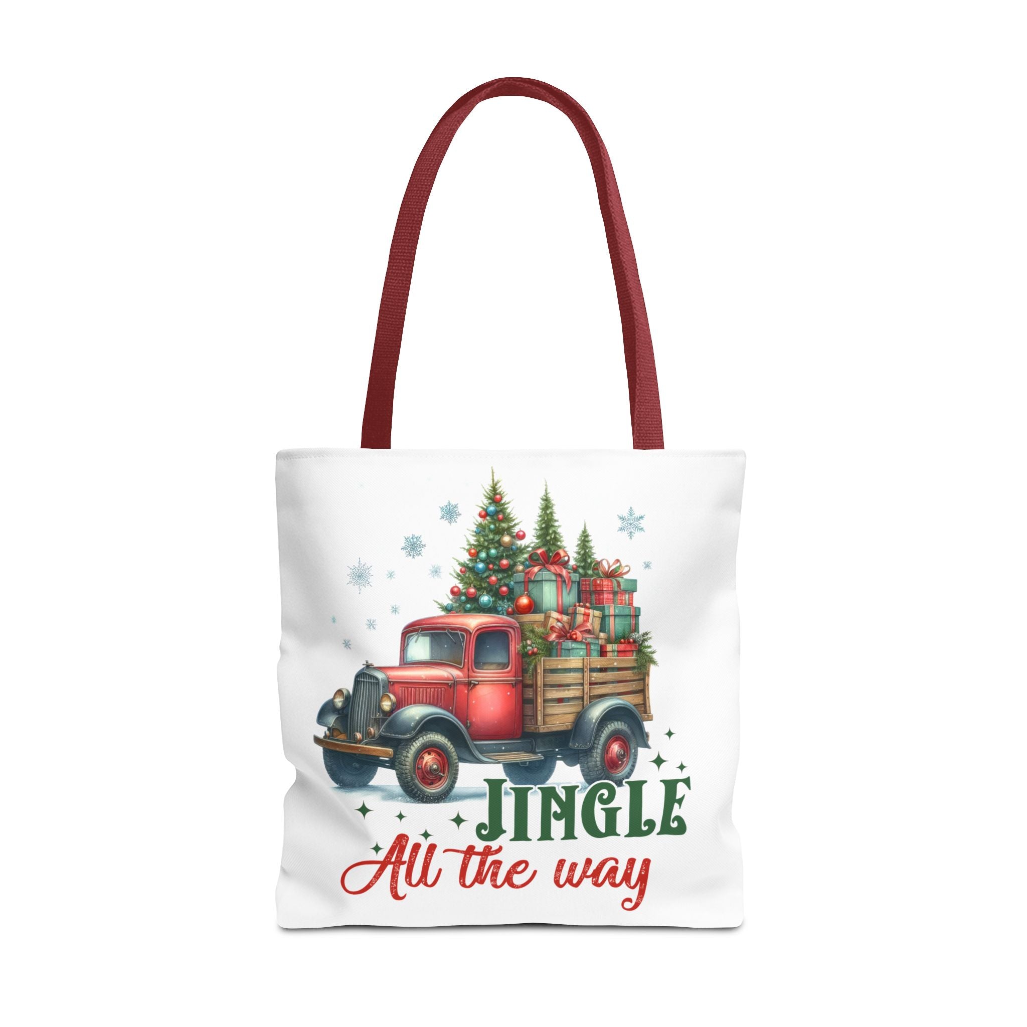 Christmas Tote Bag - Jingle All the Way Holiday Shopper