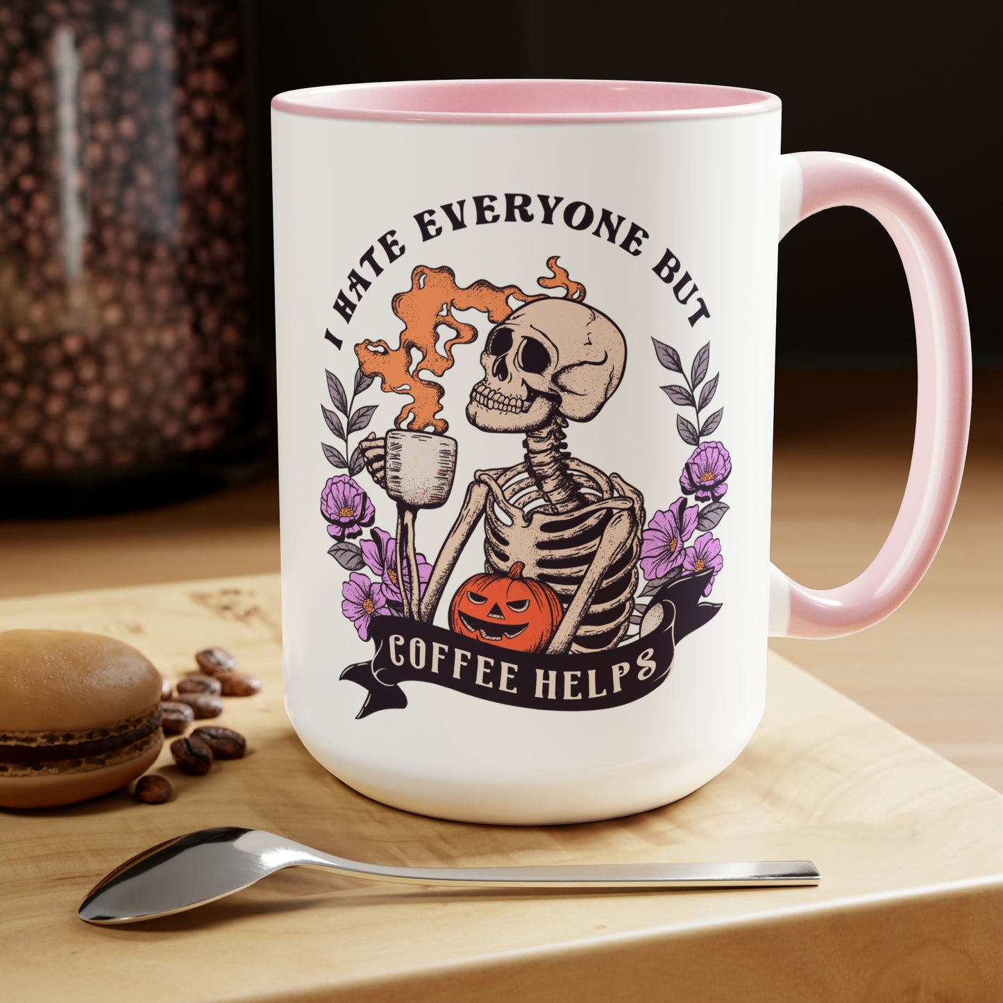 Two-Tone Coffee Mugs, 15oz