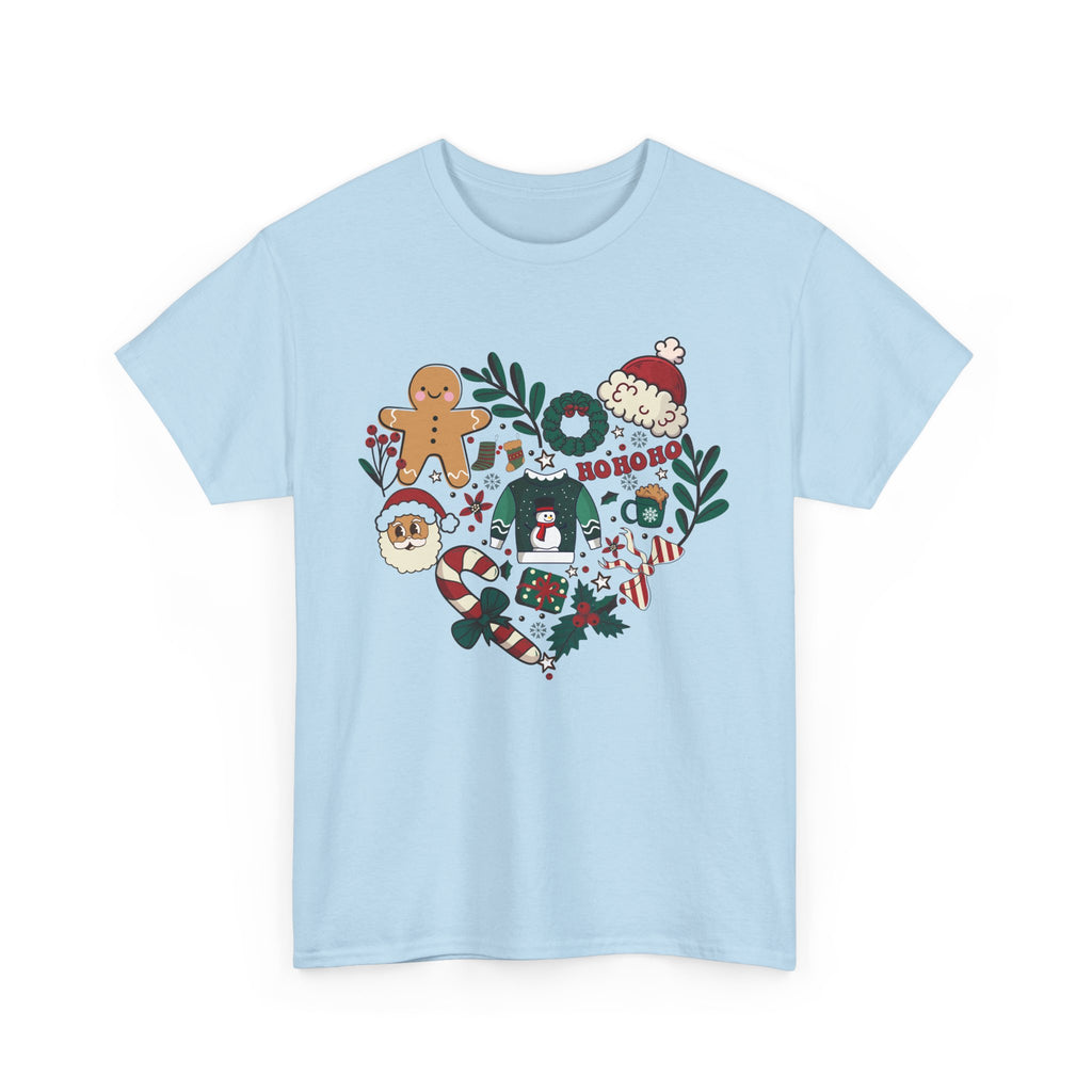 Festive Holiday Heart Heavy Cotton Tee