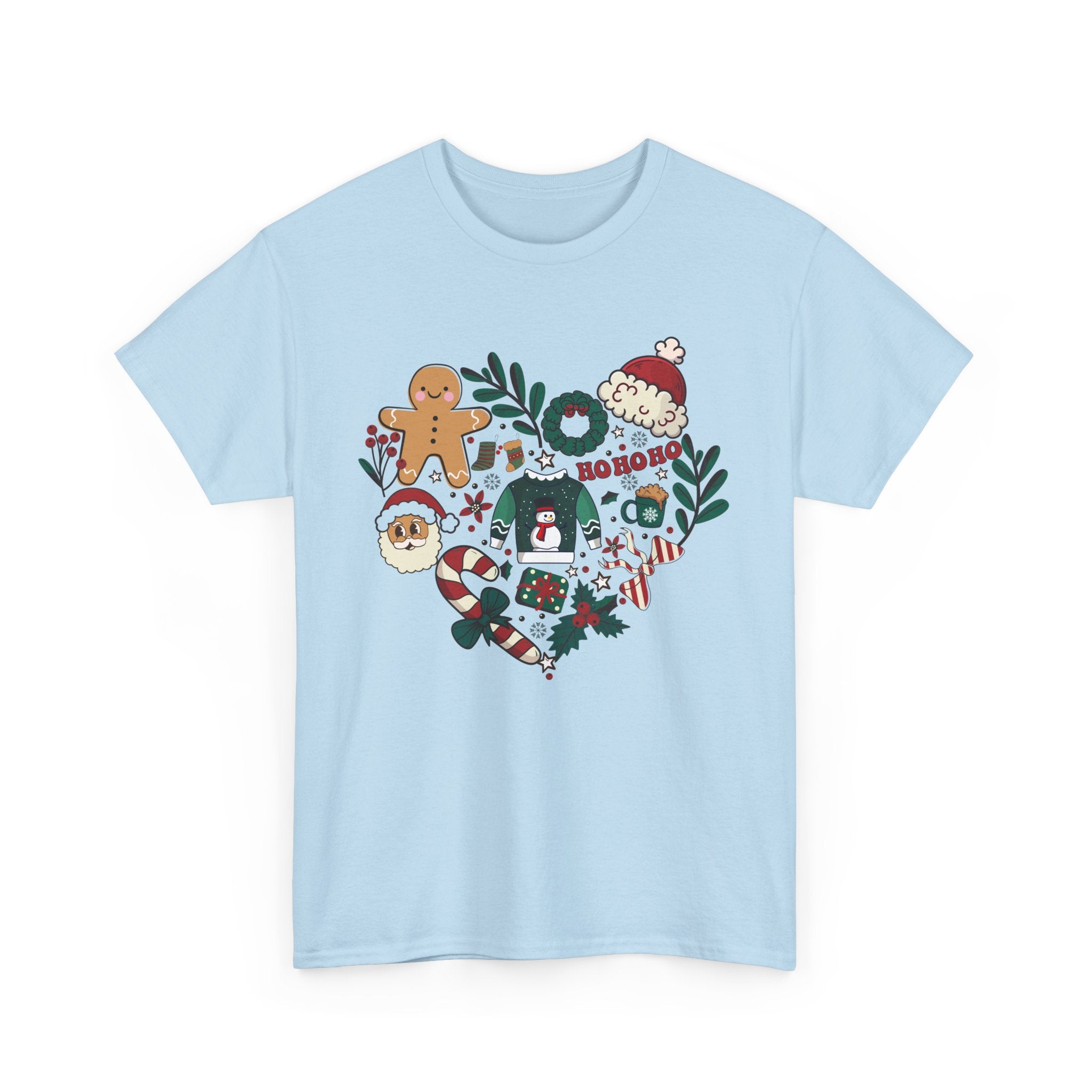 Festive Holiday Heart Heavy Cotton Tee