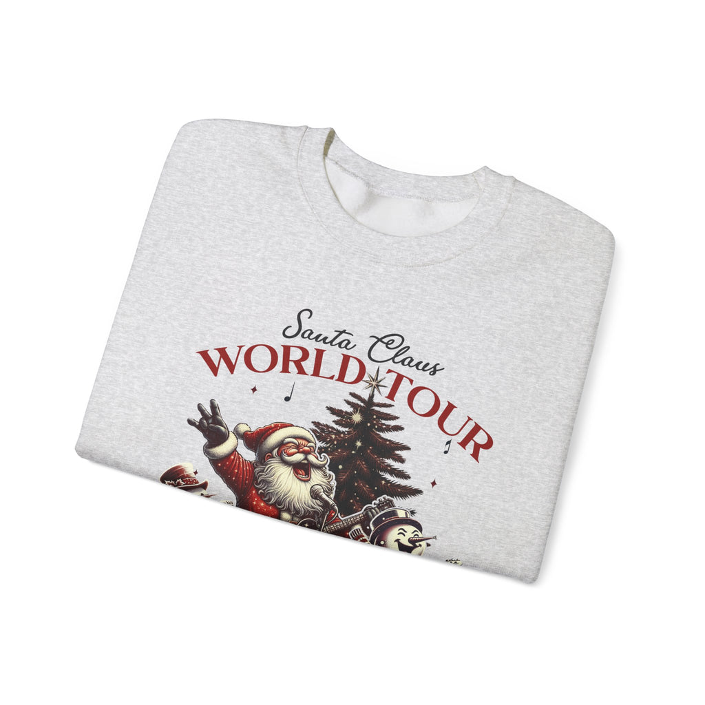 Santa Claus World Tour Crewneck Sweatshirt - Rocking Around the Christmas Tree