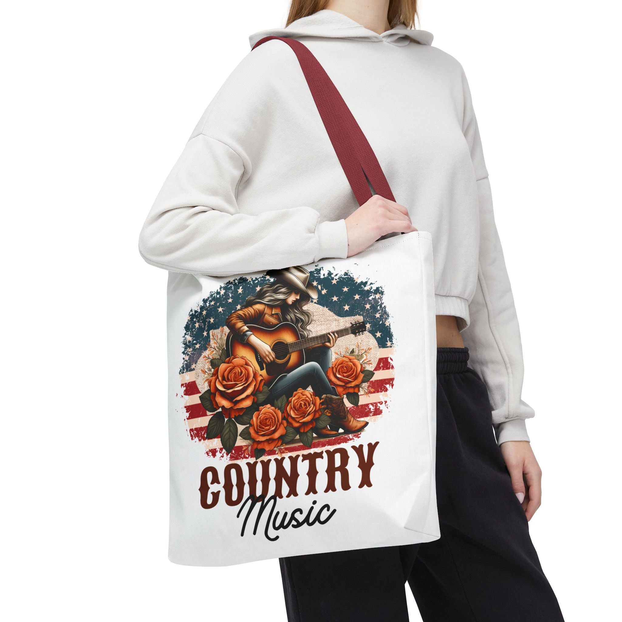 Country Music Cowgirl Tote Bag