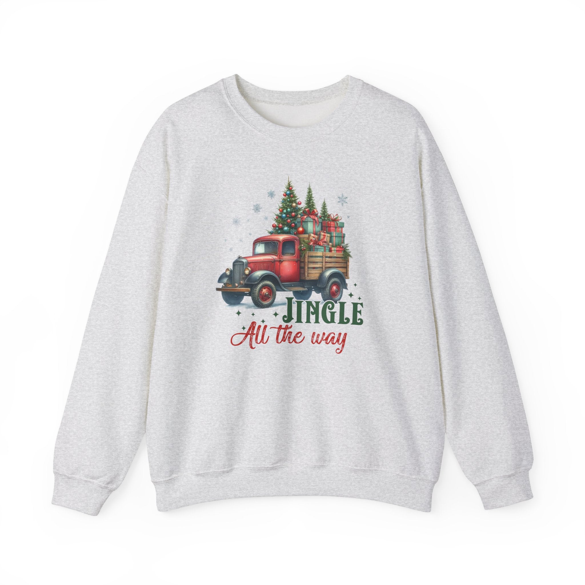Jingle All the Way Sweatshirt - Cozy Heavy Blend Crewneck for Holiday Cheer
