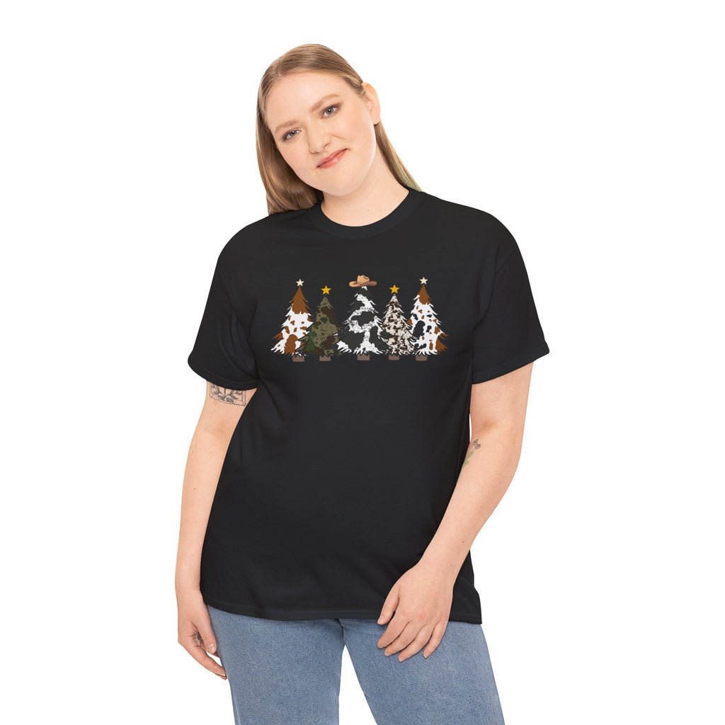 Whimsical Holiday Trees Heavy Cotton Tee
