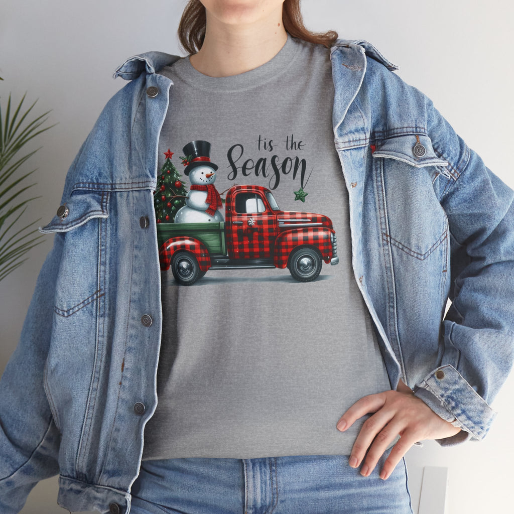 "Tis the Season" Heavy Cotton Tee - Festive Holiday Shirt