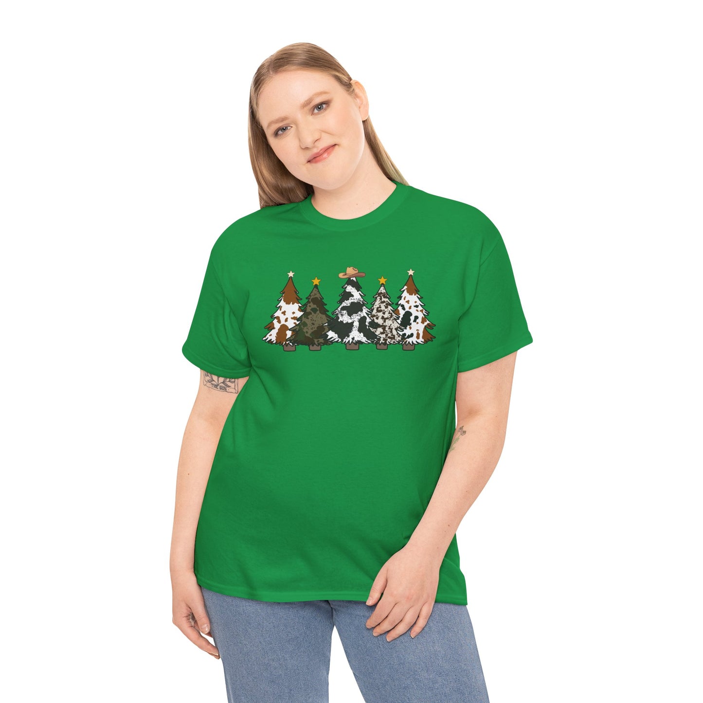 Whimsical Holiday Trees Heavy Cotton Tee