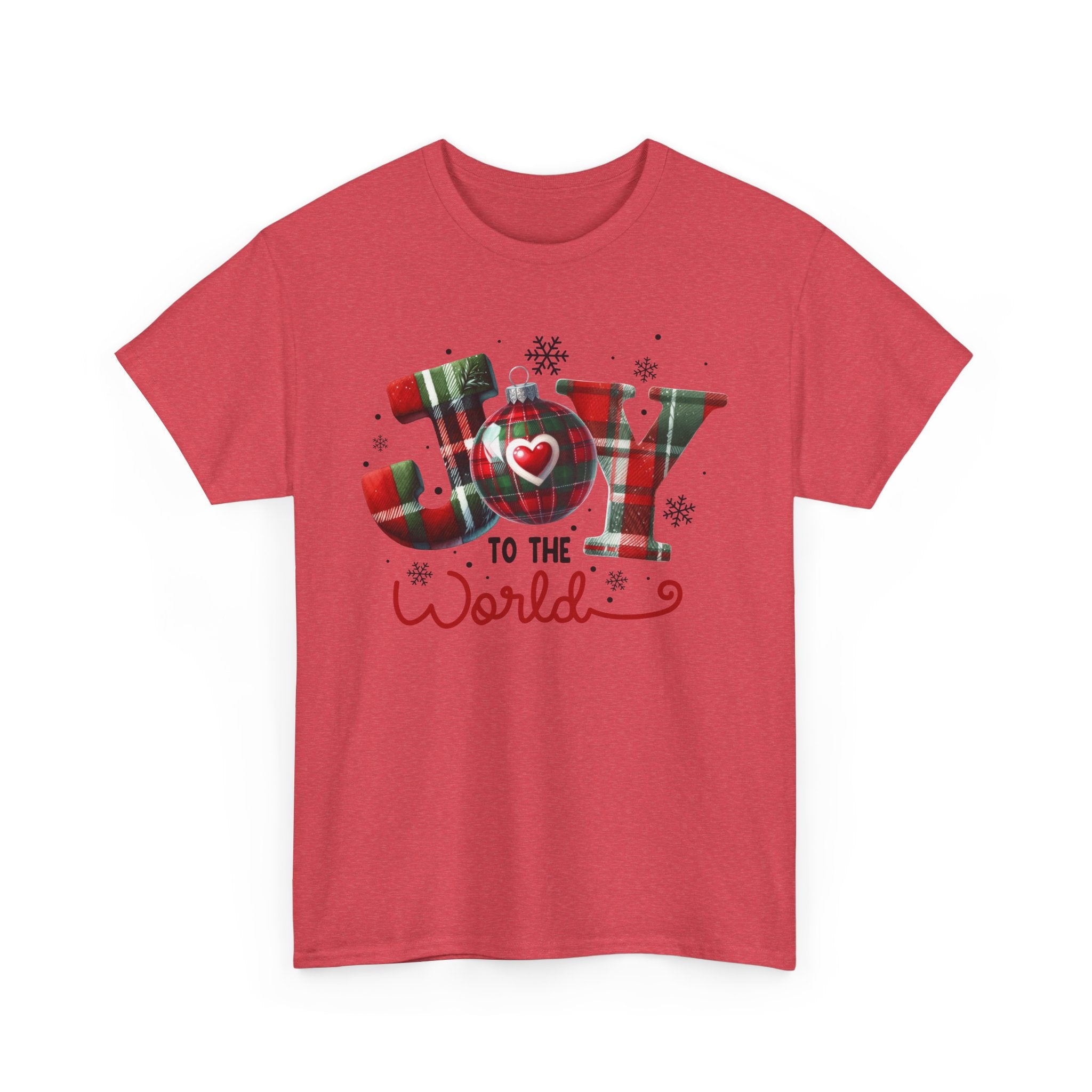 Joy to the World -Heavy Cotton Tee - Christmas Holiday Shirt