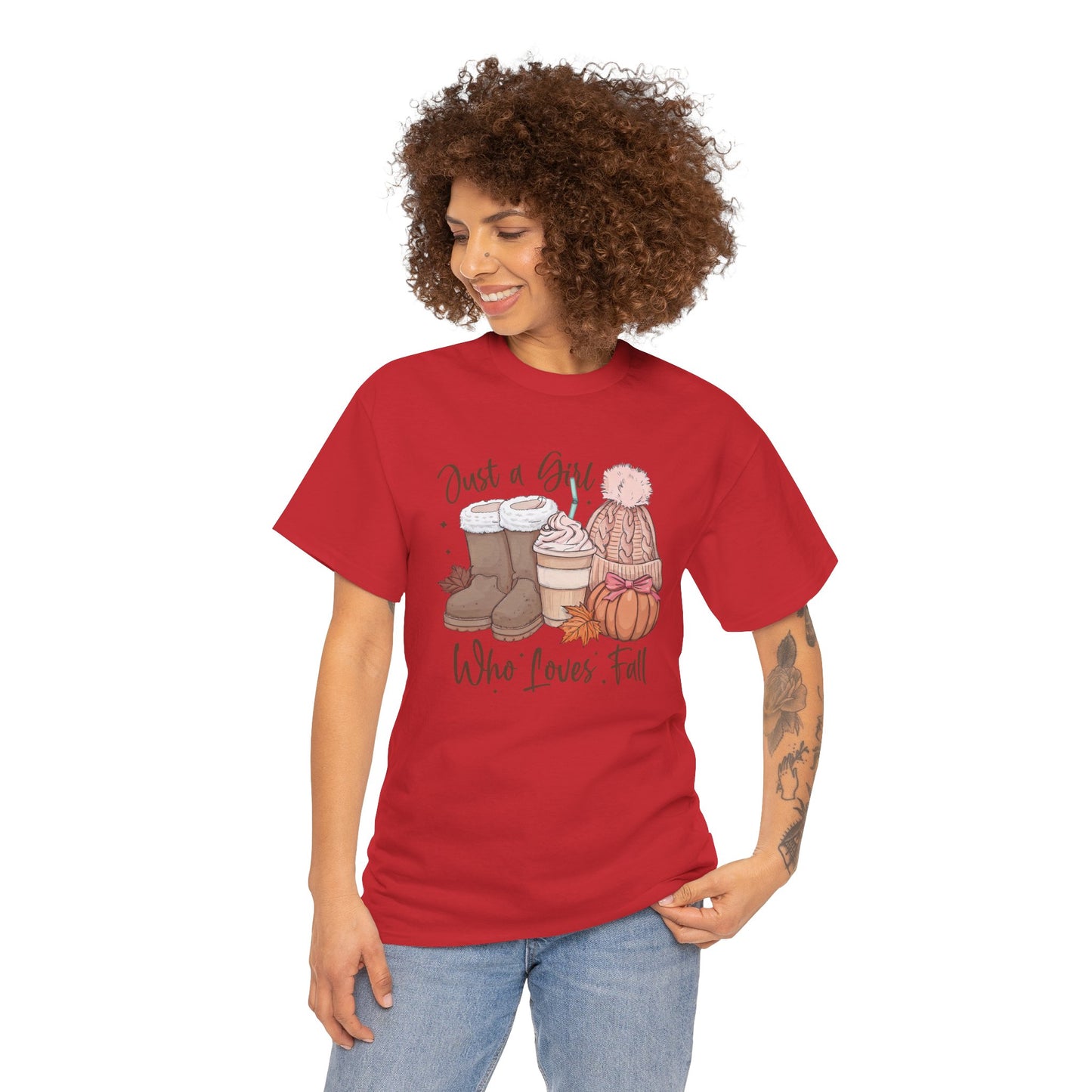 Just a Girl Who Loves Fall, Vintage Style Tee