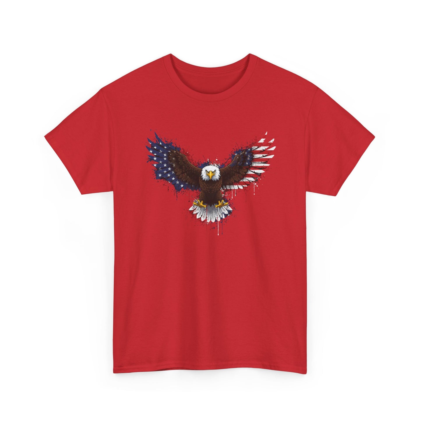 Eagle with American Flag Wings T-Shirt — Patriotic Bald Eagle Graphic Tee