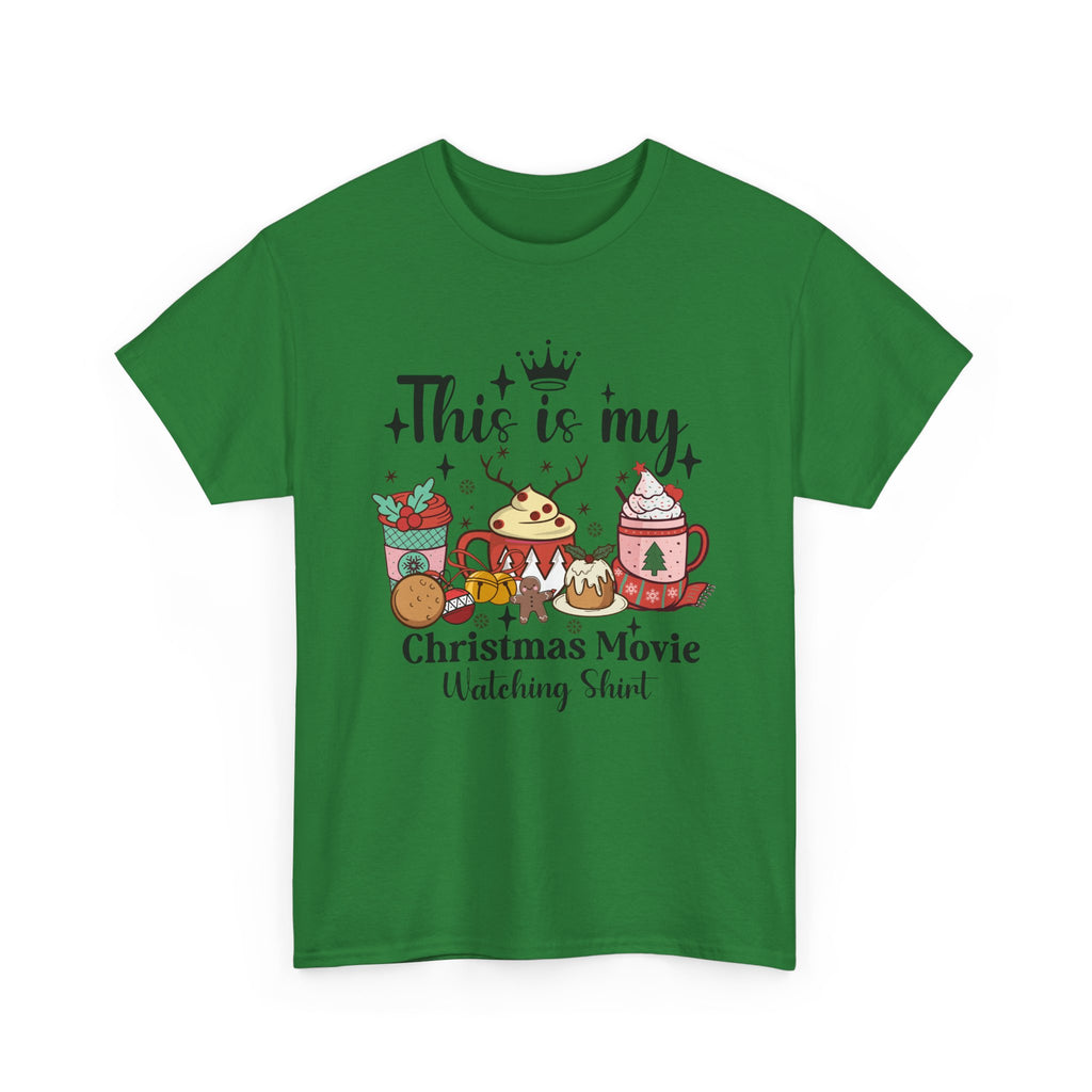 Christmas Movie Watching Tee - Heavy Cotton Shirt