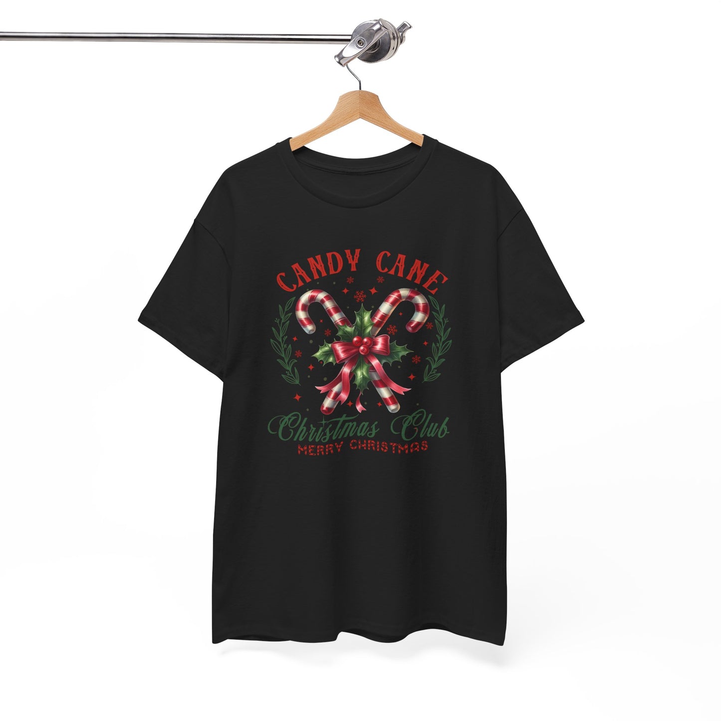 Candy Cane Christmas Club Heavy Cotton Tee - Merry Christmas Holiday Shirt