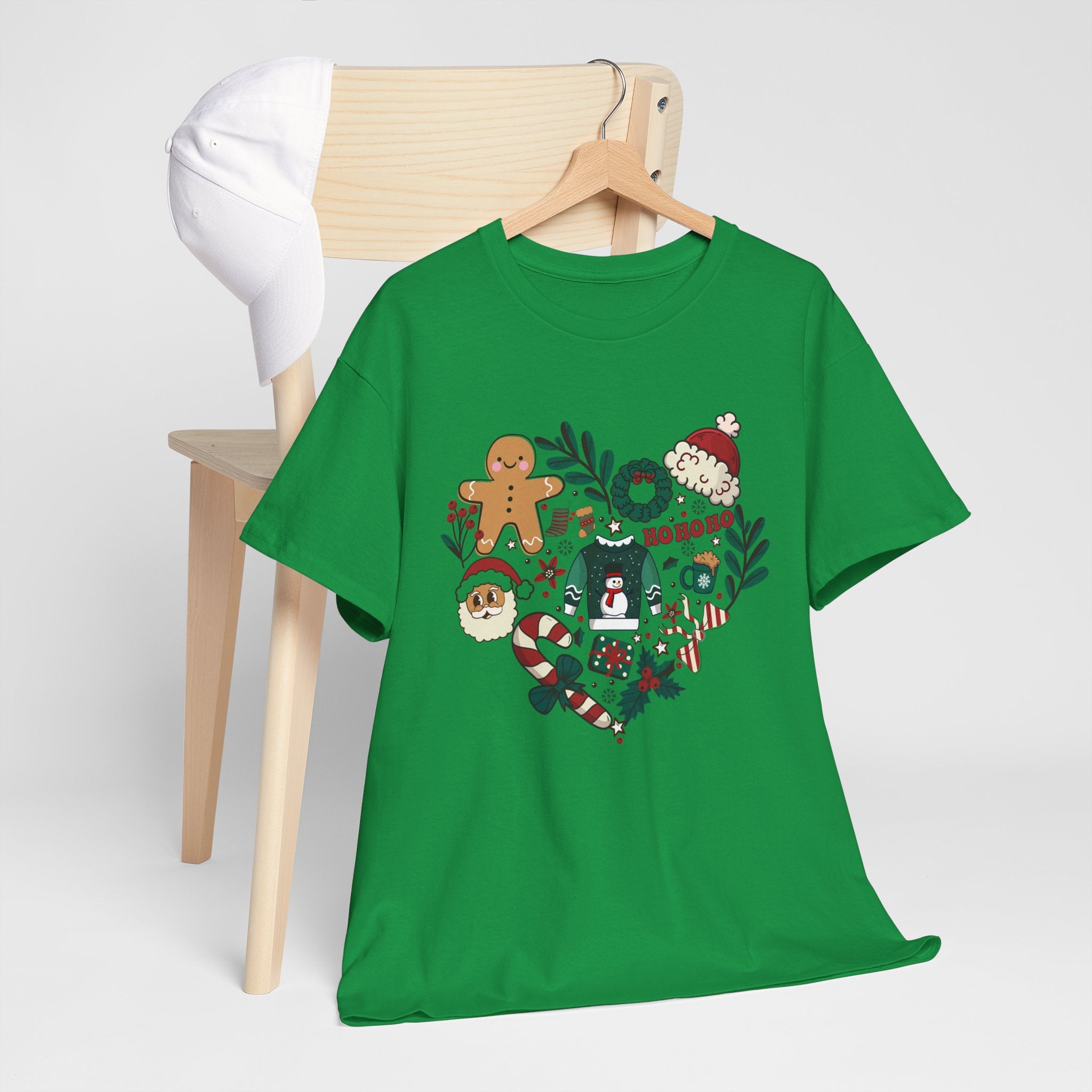 Festive Holiday Heart Heavy Cotton Tee