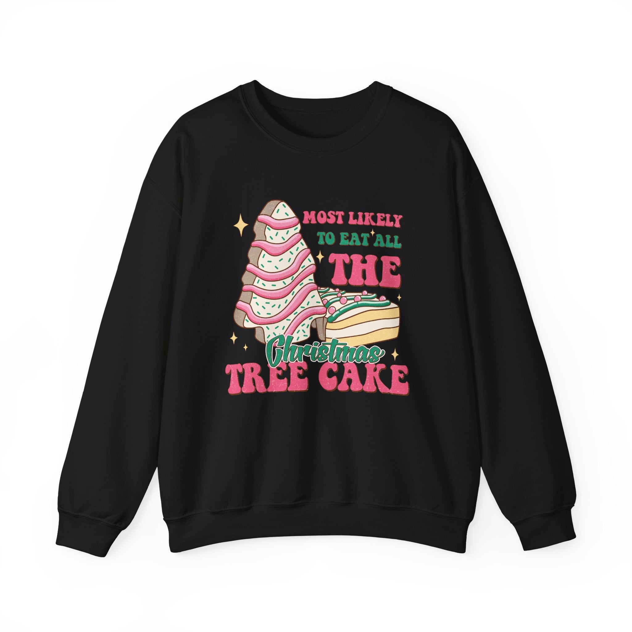 Heavy Blend™ Crewneck Sweatshirt - Most Likely to Eat All the Christmas Tree Cake