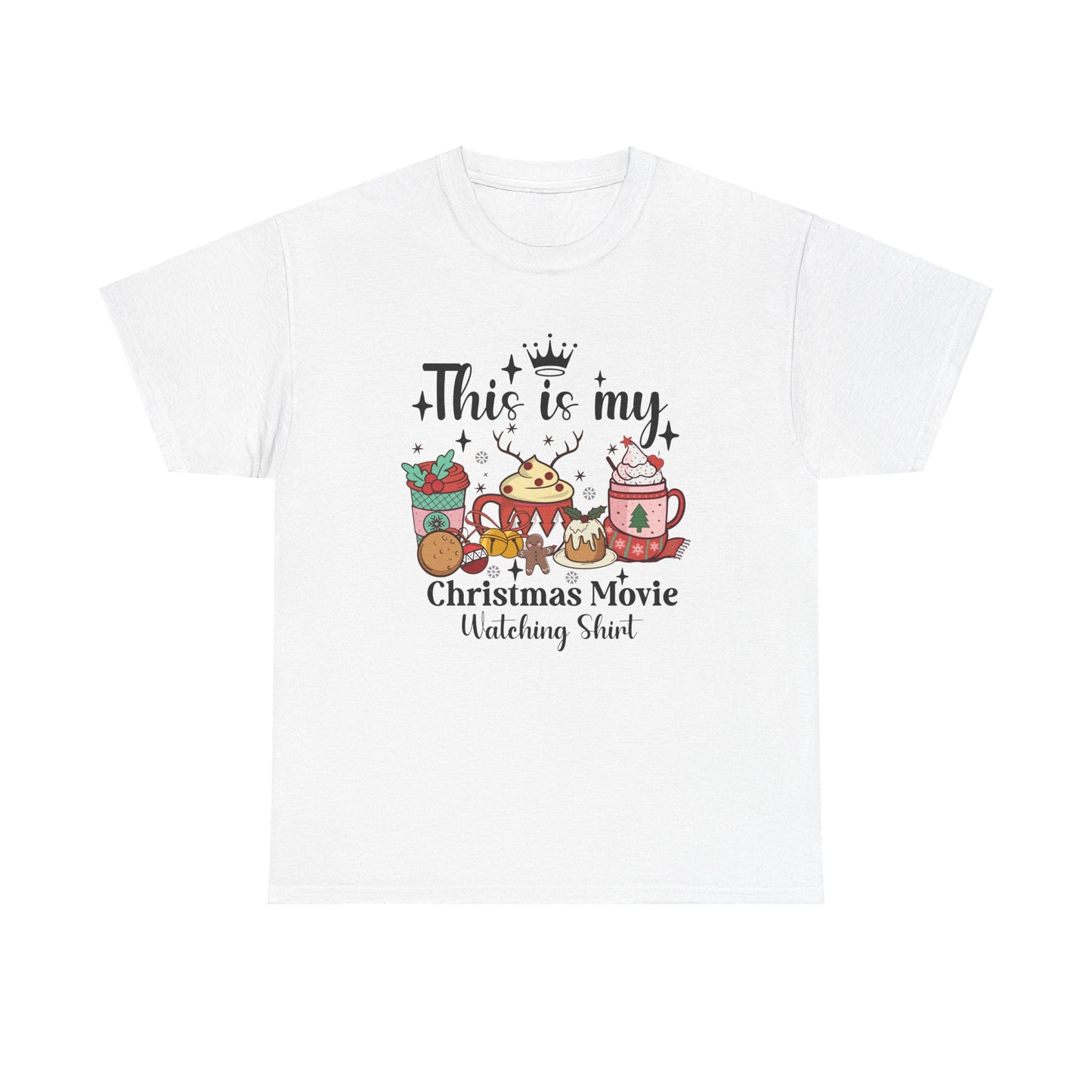 Christmas Movie Watching Tee - Heavy Cotton Shirt