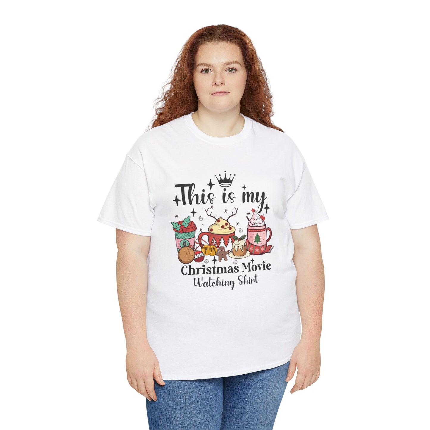 Christmas Movie Watching Tee - Heavy Cotton Shirt