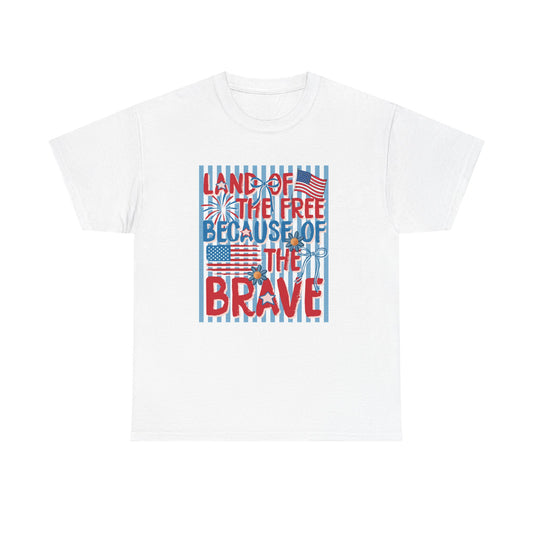 Patriotic 'Land of the Free Because of the Brave' T-Shirt