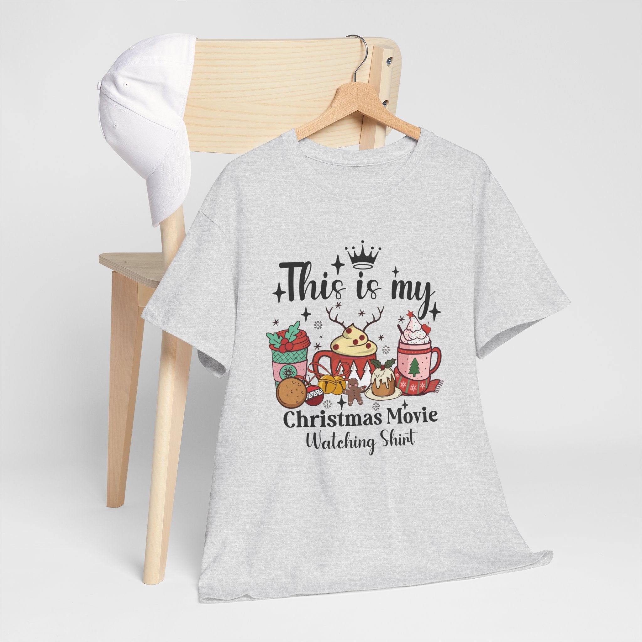 Christmas Movie Watching Tee - Heavy Cotton Shirt
