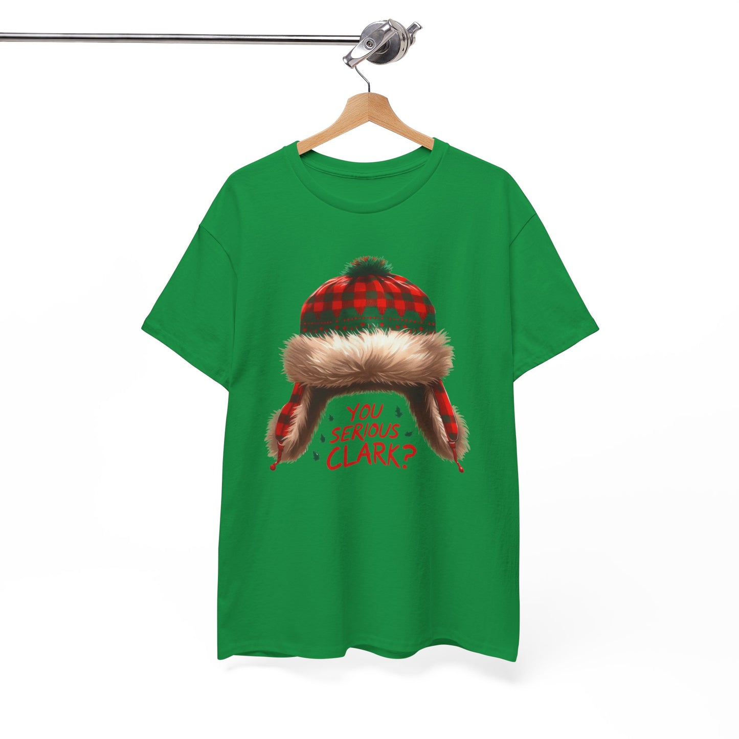 Funny Holiday Heavy Cotton Tee - 'You Serious, Clark?'