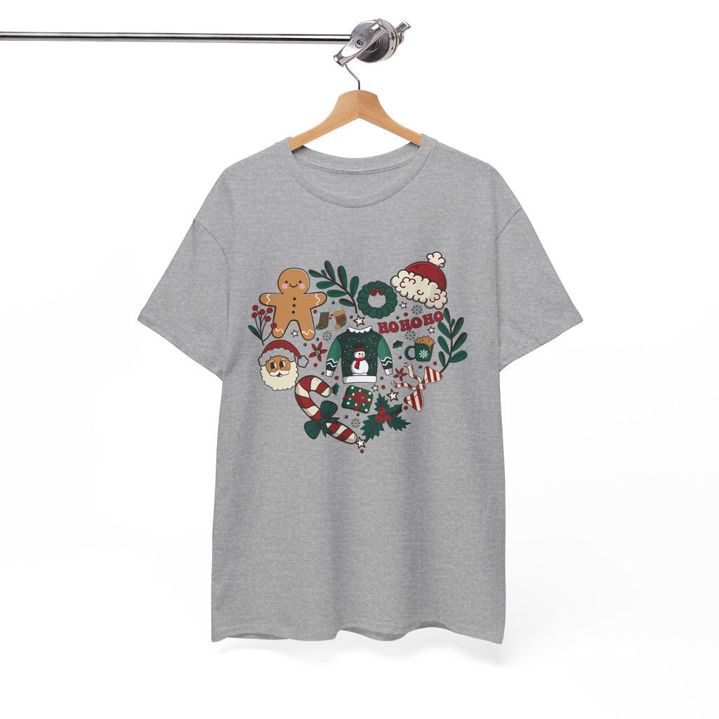 Festive Holiday Heart Heavy Cotton Tee
