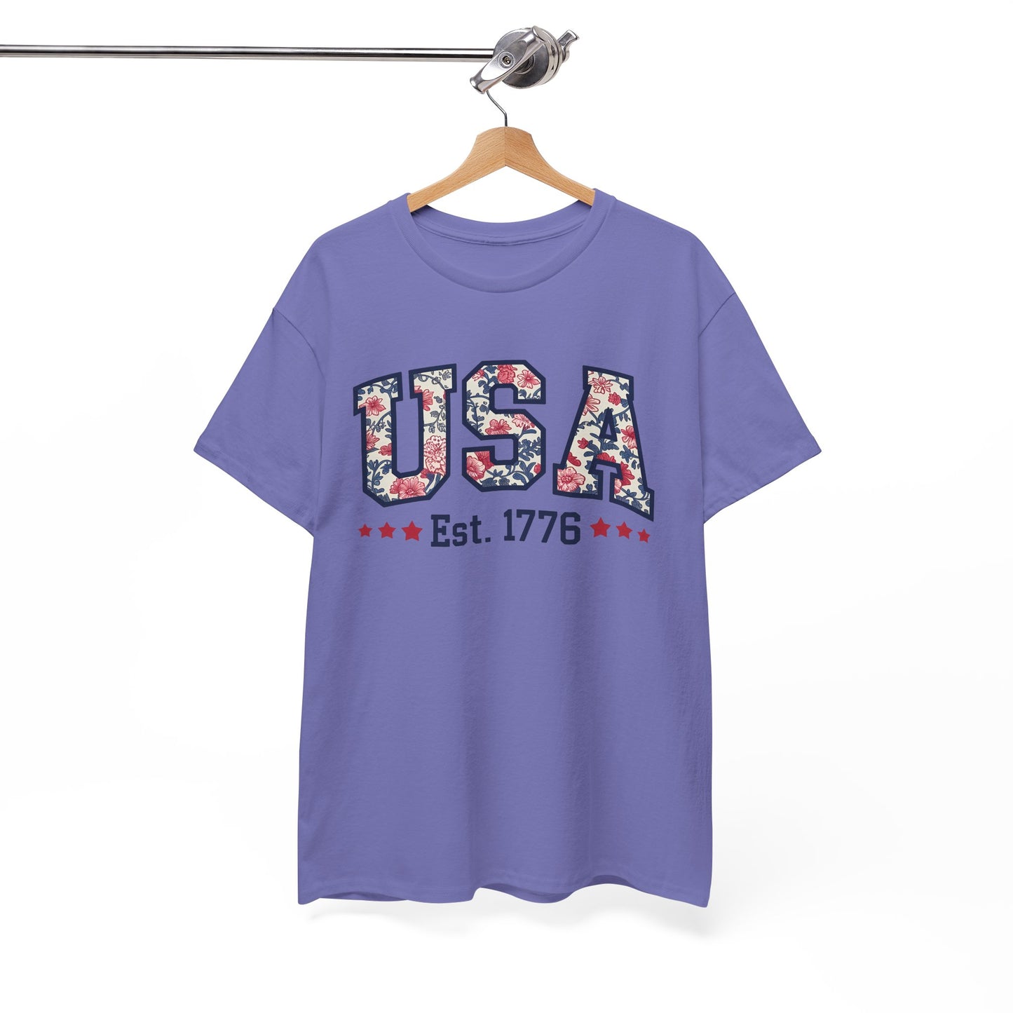 Patriotic USA Floral- Tee