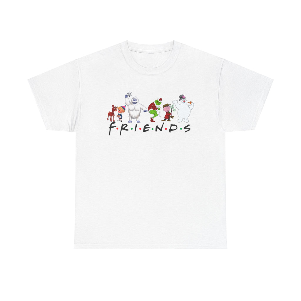 Playful Friends Heavy Cotton Tee - Fun Cartoon Design