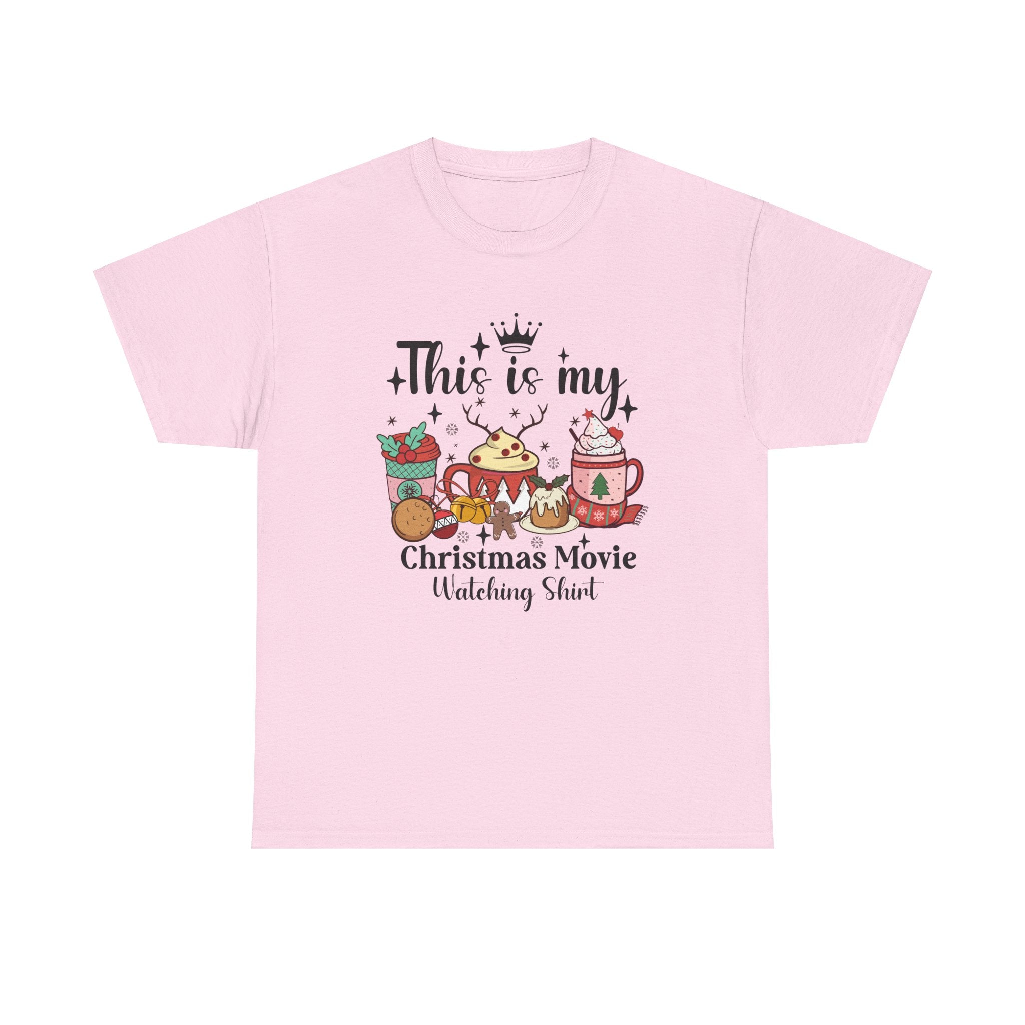 Christmas Movie Watching Tee - Heavy Cotton Shirt