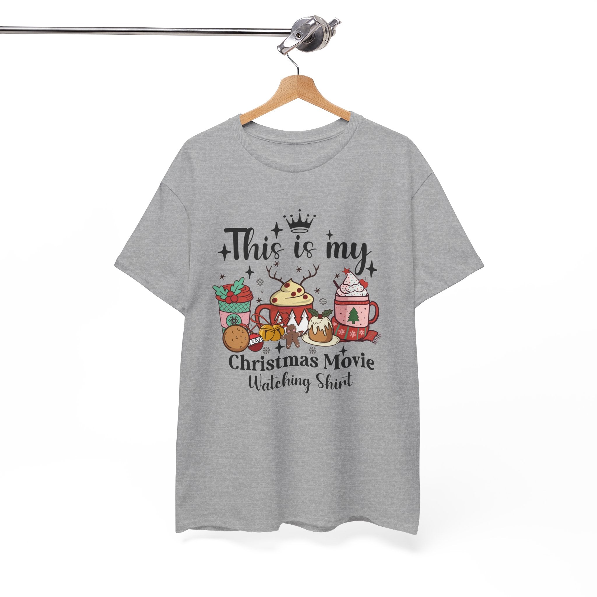 Christmas Movie Watching Tee - Heavy Cotton Shirt
