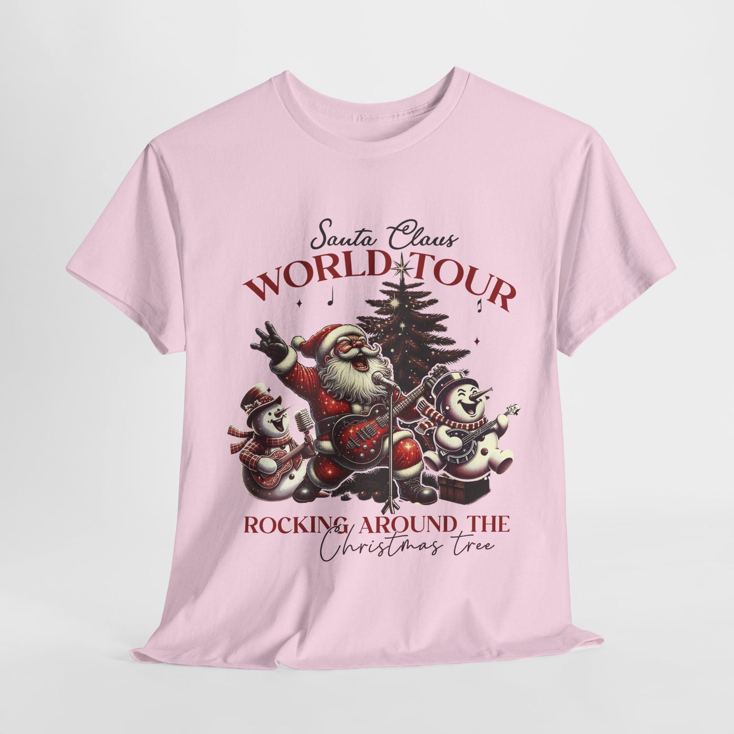 Christmas Santa Claus World Tour Tee - Heavy Cotton T-Shirt