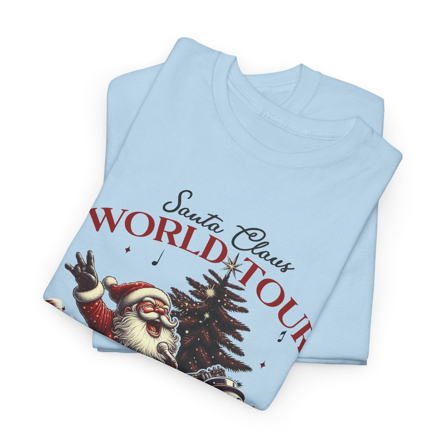 Christmas Santa Claus World Tour Tee - Heavy Cotton T-Shirt
