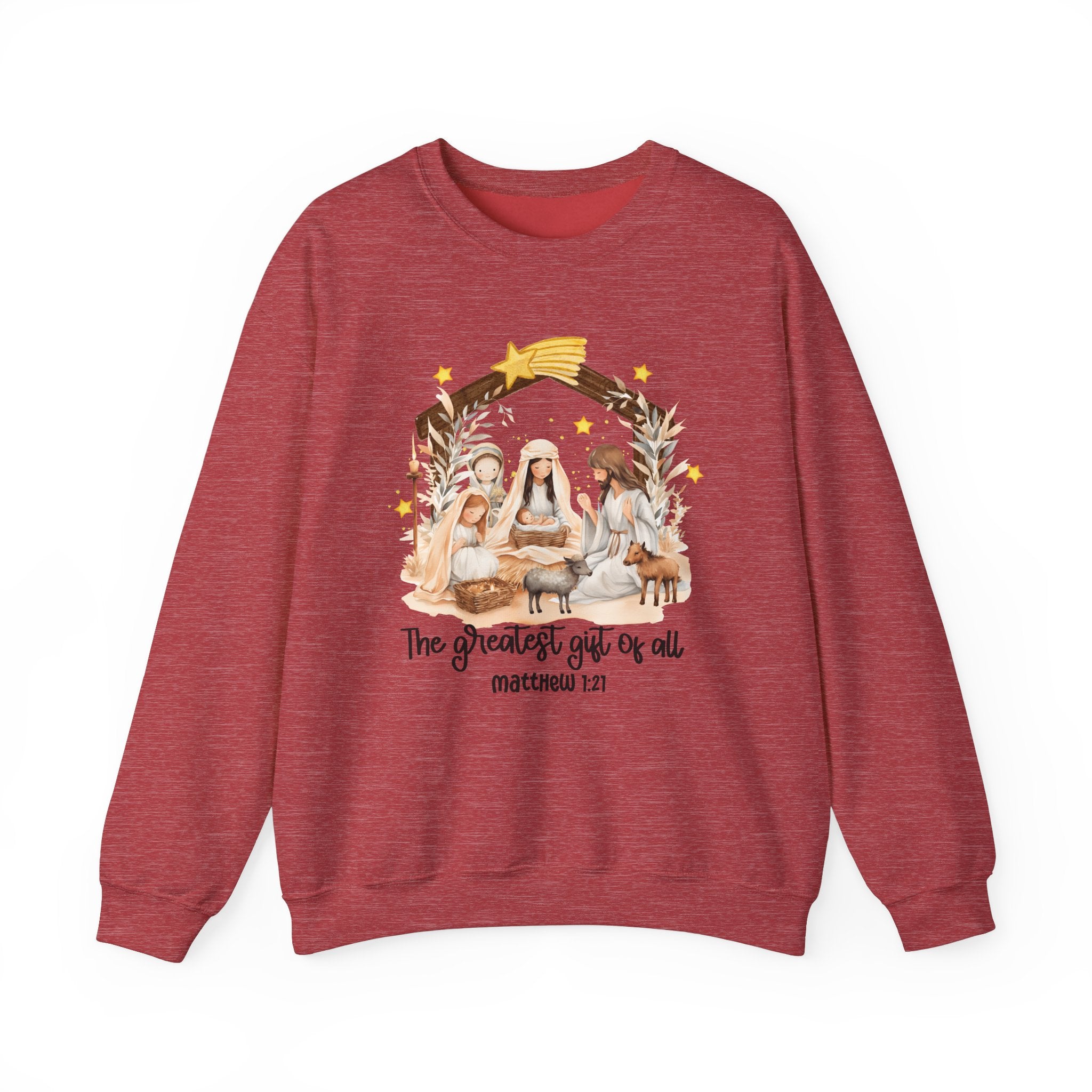 Christmas Nativity Crewneck Sweatshirt - "The Greatest Gift of All"