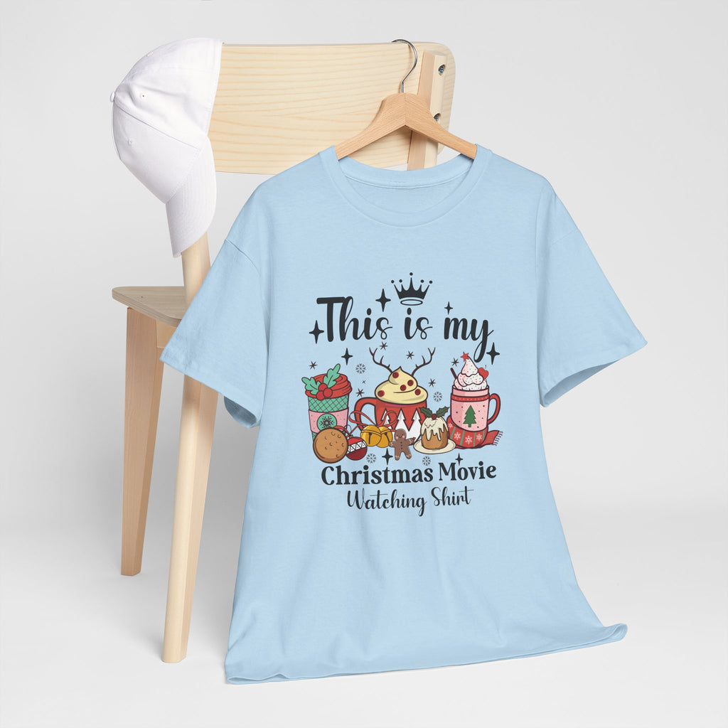 Christmas Movie Watching Tee - Heavy Cotton Shirt