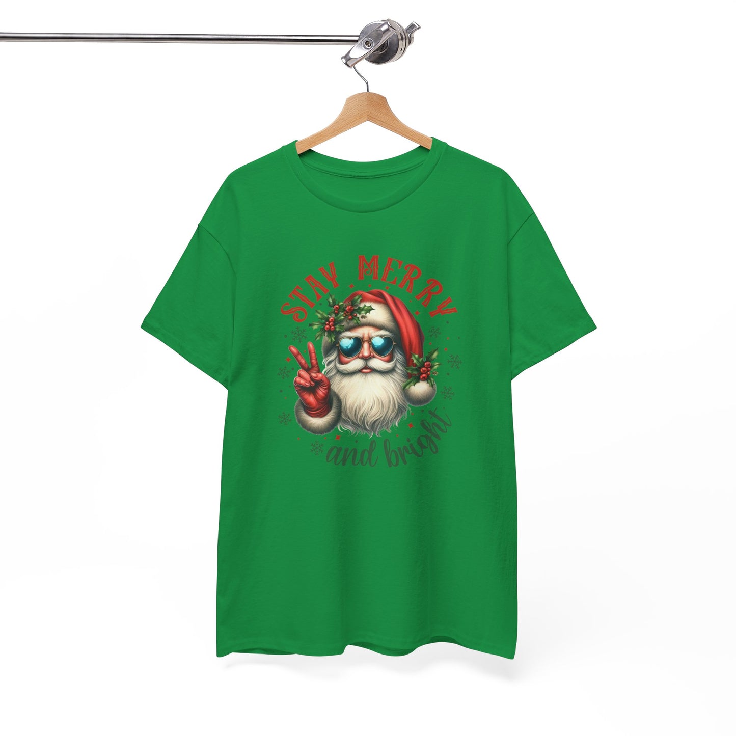 Stay Merry Holiday Heavy Cotton Tee | Fun Christmas Shirt