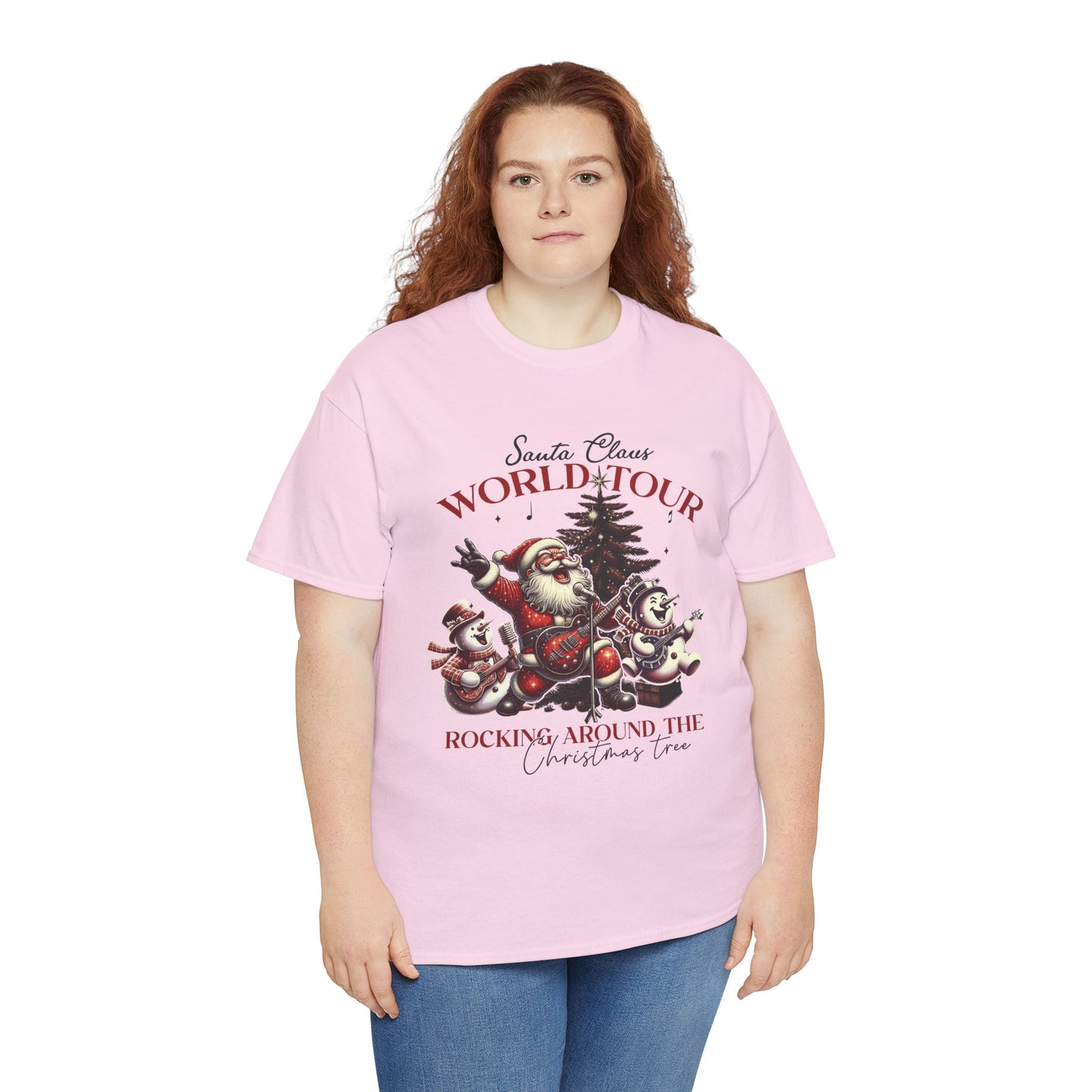 Christmas Santa Claus World Tour Tee - Heavy Cotton T-Shirt