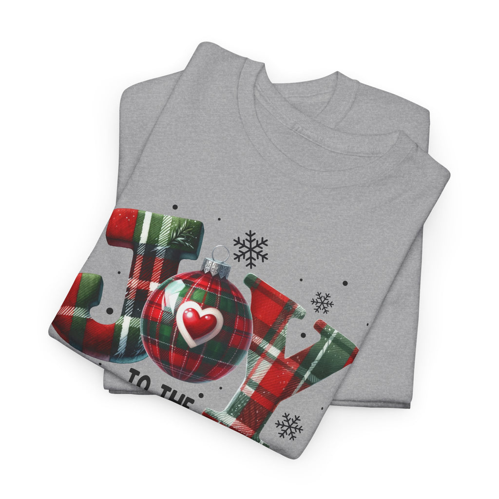 Joy to the World -Heavy Cotton Tee - Christmas Holiday Shirt