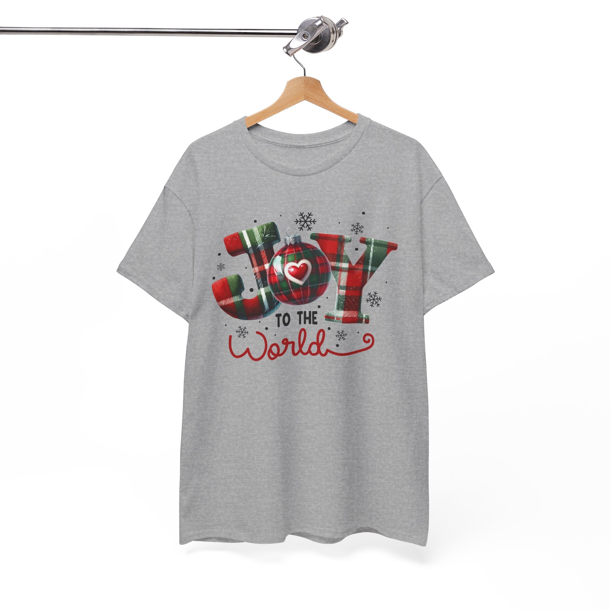 Joy to the World -Heavy Cotton Tee - Christmas Holiday Shirt