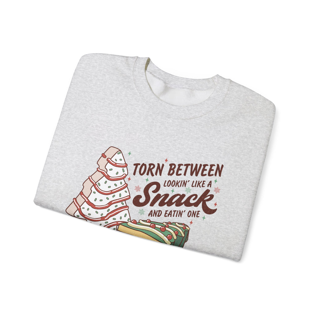 Snack Lovers Crewneck Sweatshirt – 'Torn Between Looking Like a Snack and Eatin One'
