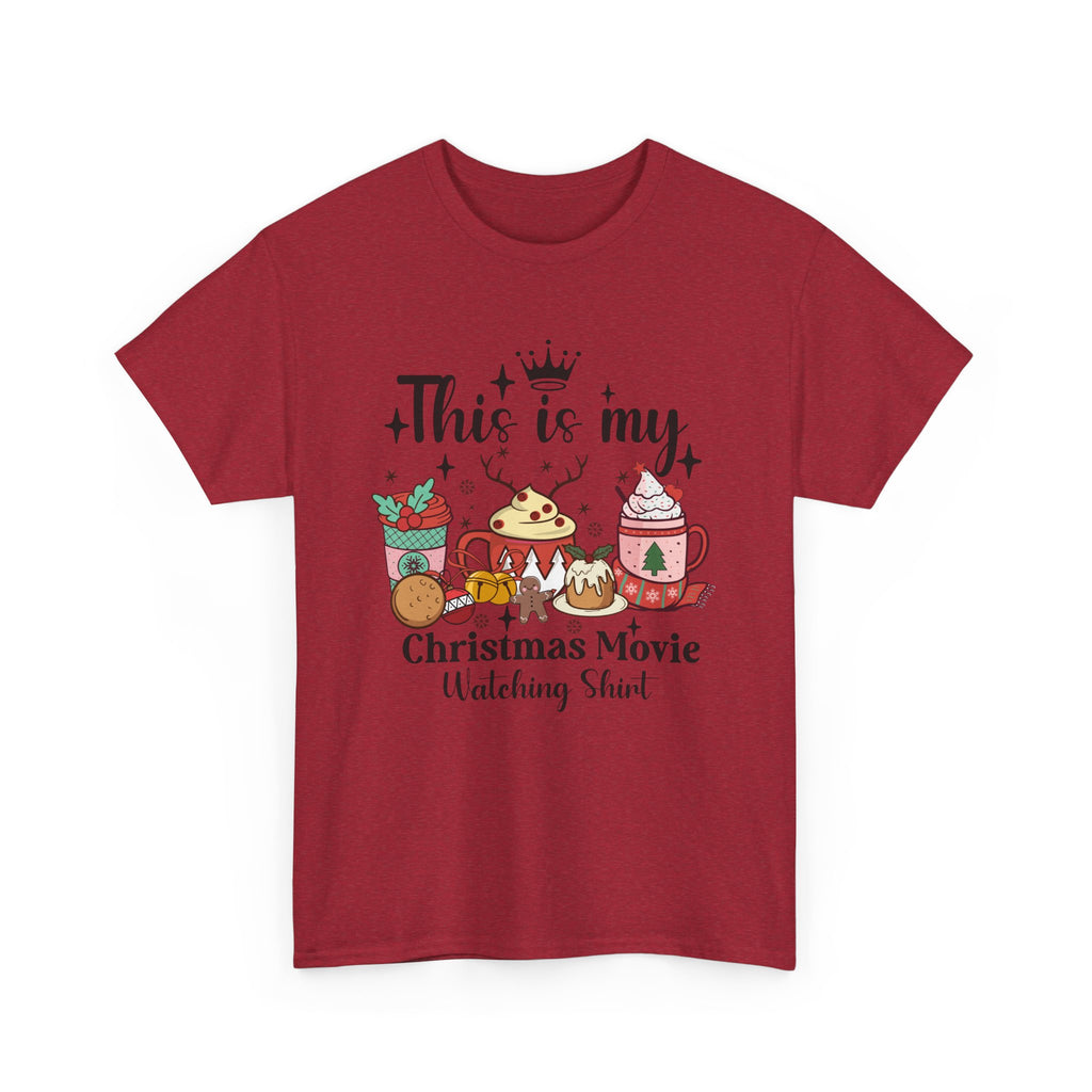Christmas Movie Watching Tee - Heavy Cotton Shirt
