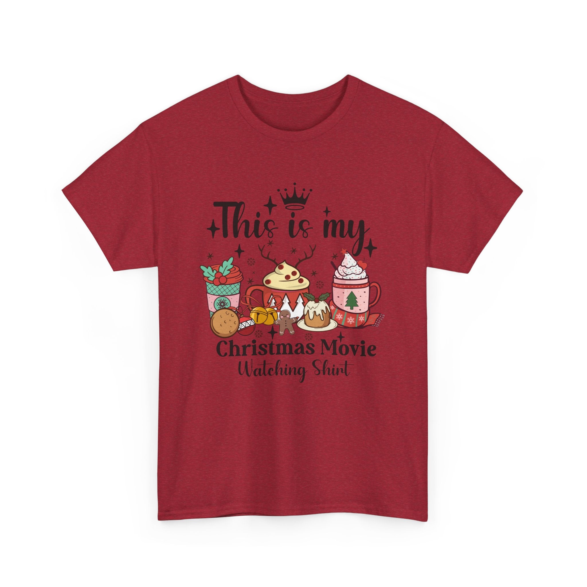 Christmas Movie Watching Tee - Heavy Cotton Shirt