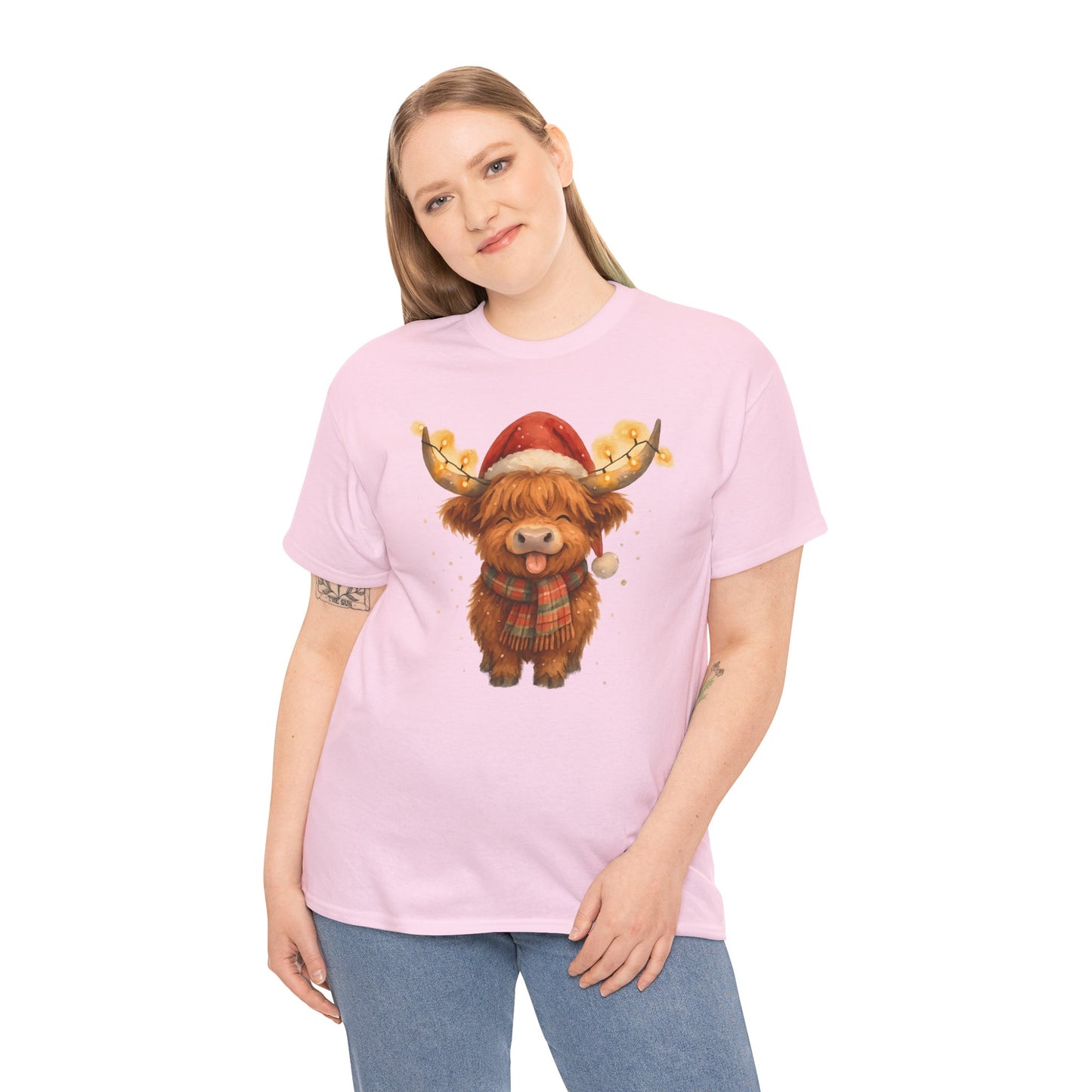 Christmas Highland Cow Tee