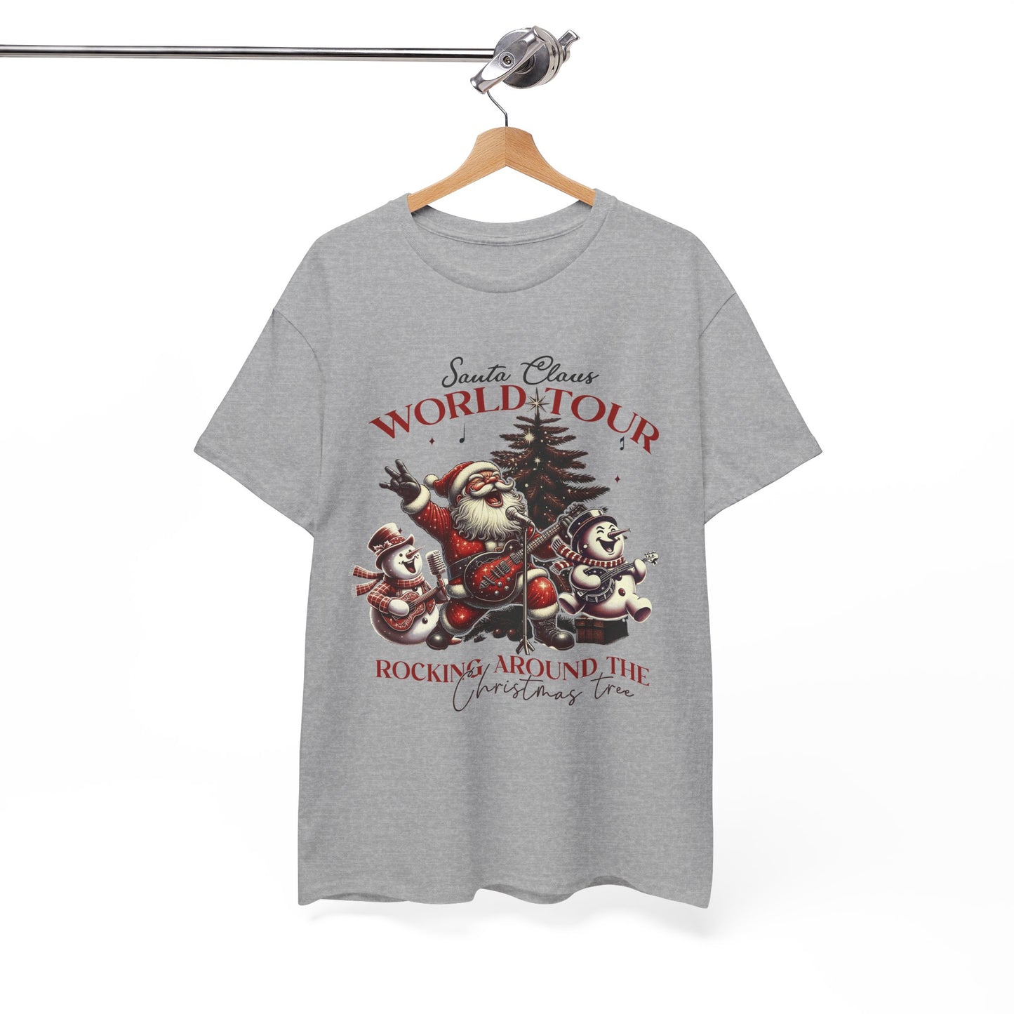 Christmas Santa Claus World Tour Tee - Heavy Cotton T-Shirt