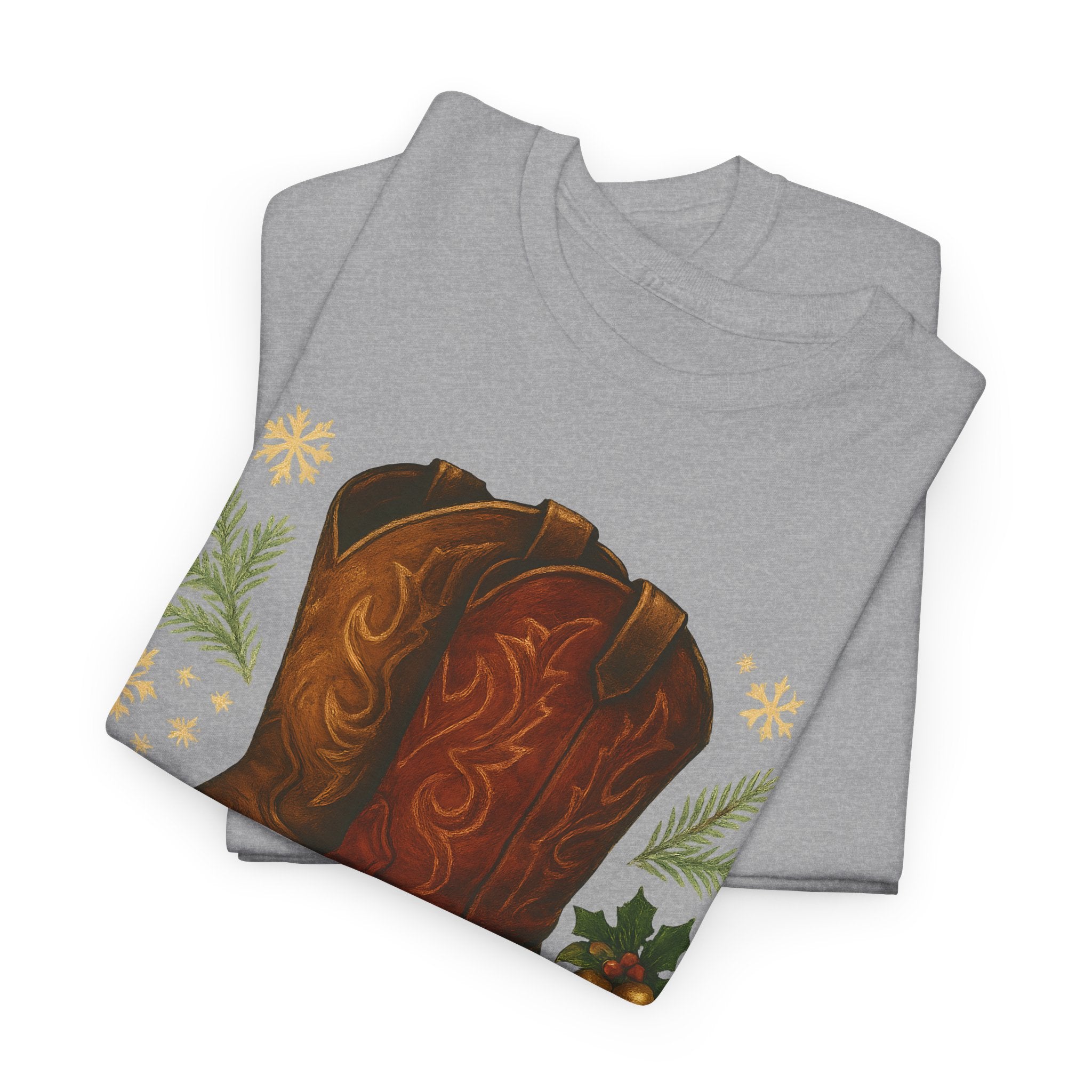 Jingle Spurs Cowboy Boots Christmas T‑Shirt