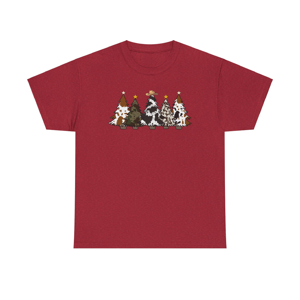 Whimsical Holiday Trees Heavy Cotton Tee