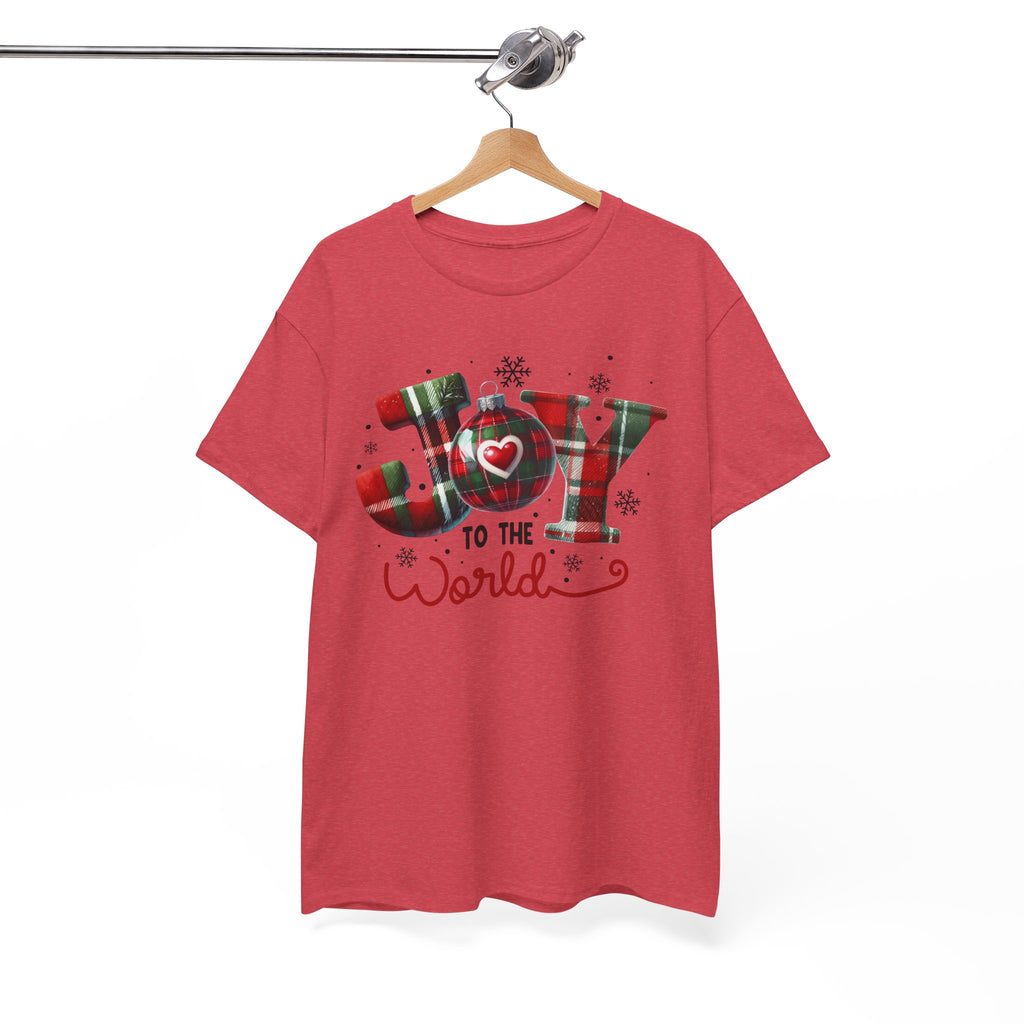 Joy to the World -Heavy Cotton Tee - Christmas Holiday Shirt