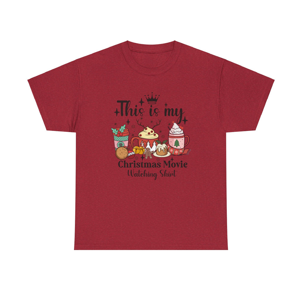 Christmas Movie Watching Tee - Heavy Cotton Shirt