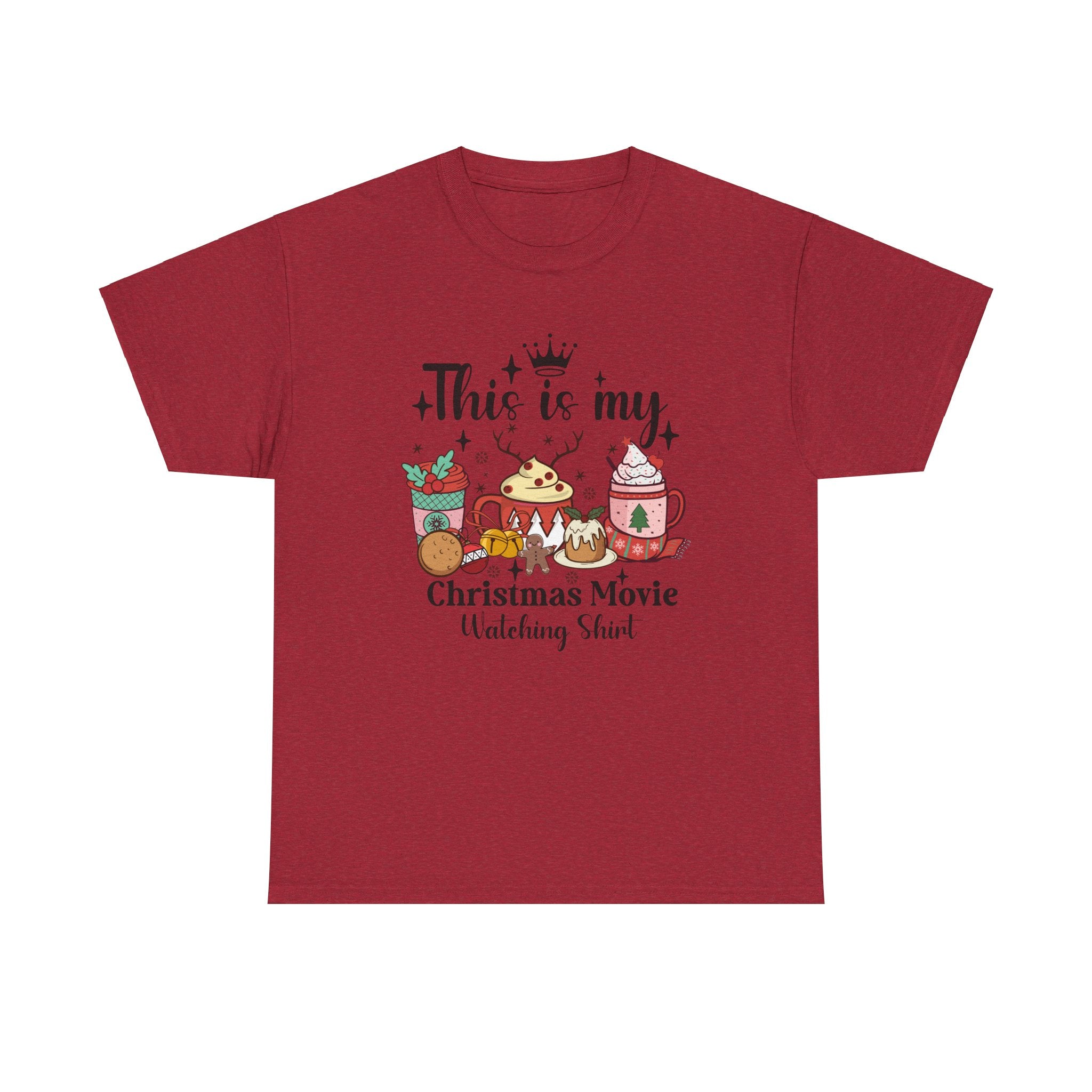Christmas Movie Watching Tee - Heavy Cotton Shirt
