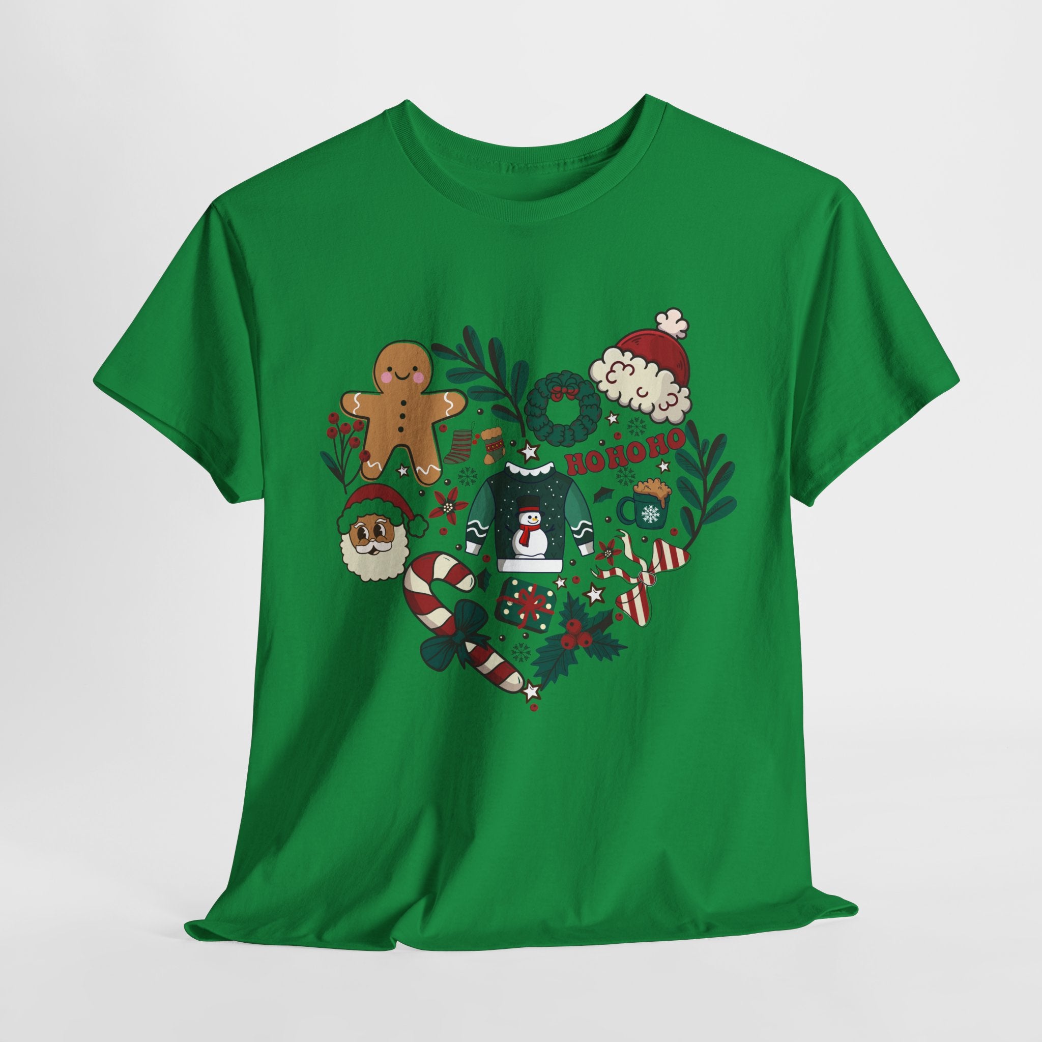 Festive Holiday Heart Heavy Cotton Tee