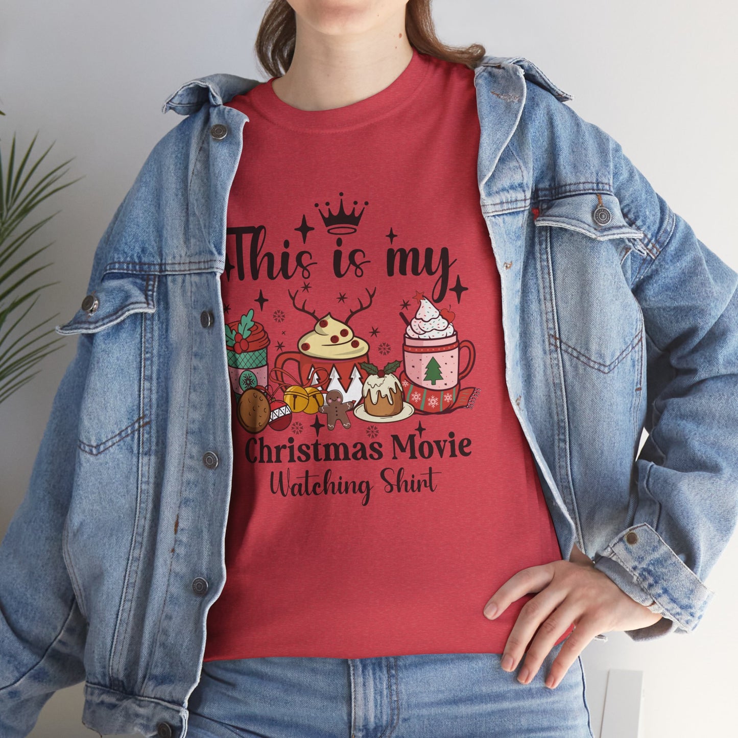 Christmas Movie Watching Tee - Heavy Cotton Shirt