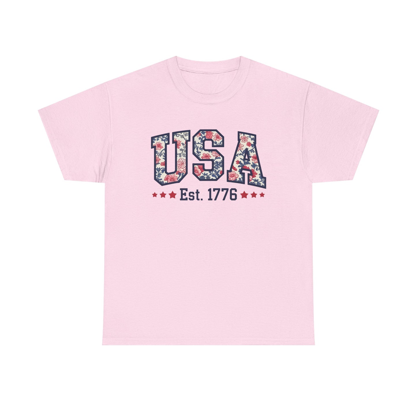 Patriotic USA Floral- Tee