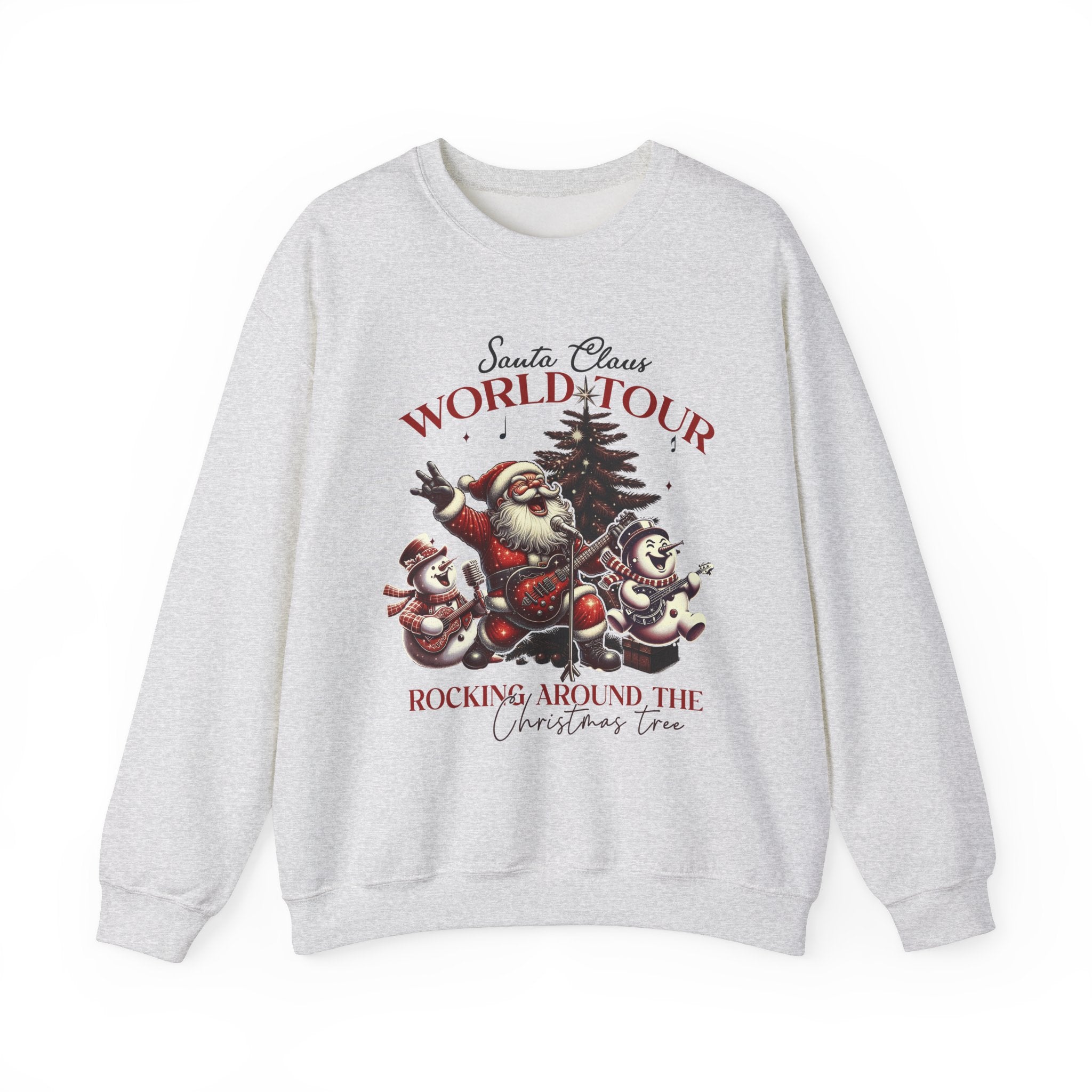 Santa Claus World Tour Crewneck Sweatshirt - Rocking Around the Christmas Tree